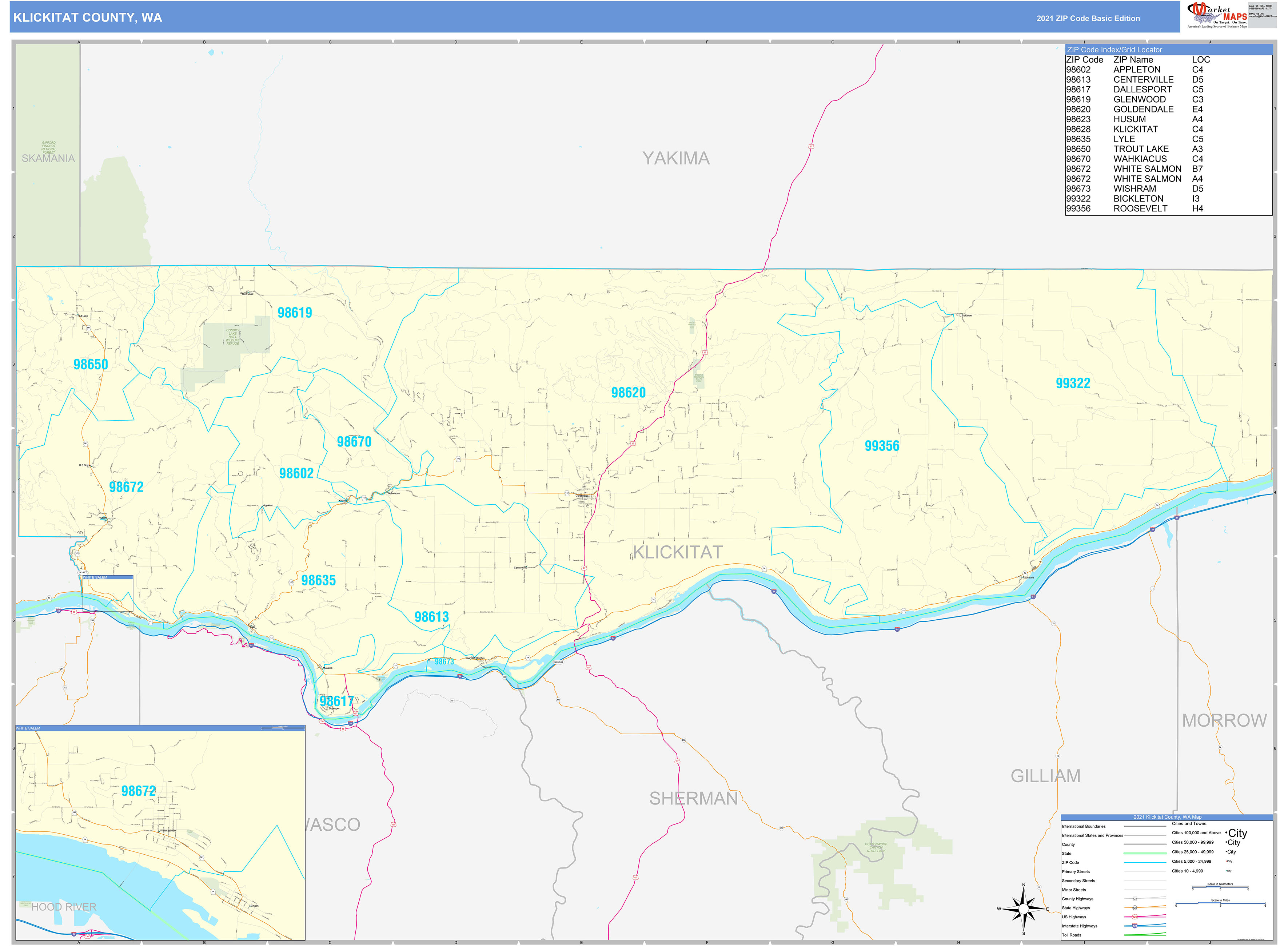 Klickitat County District Map   Klickitat WA 