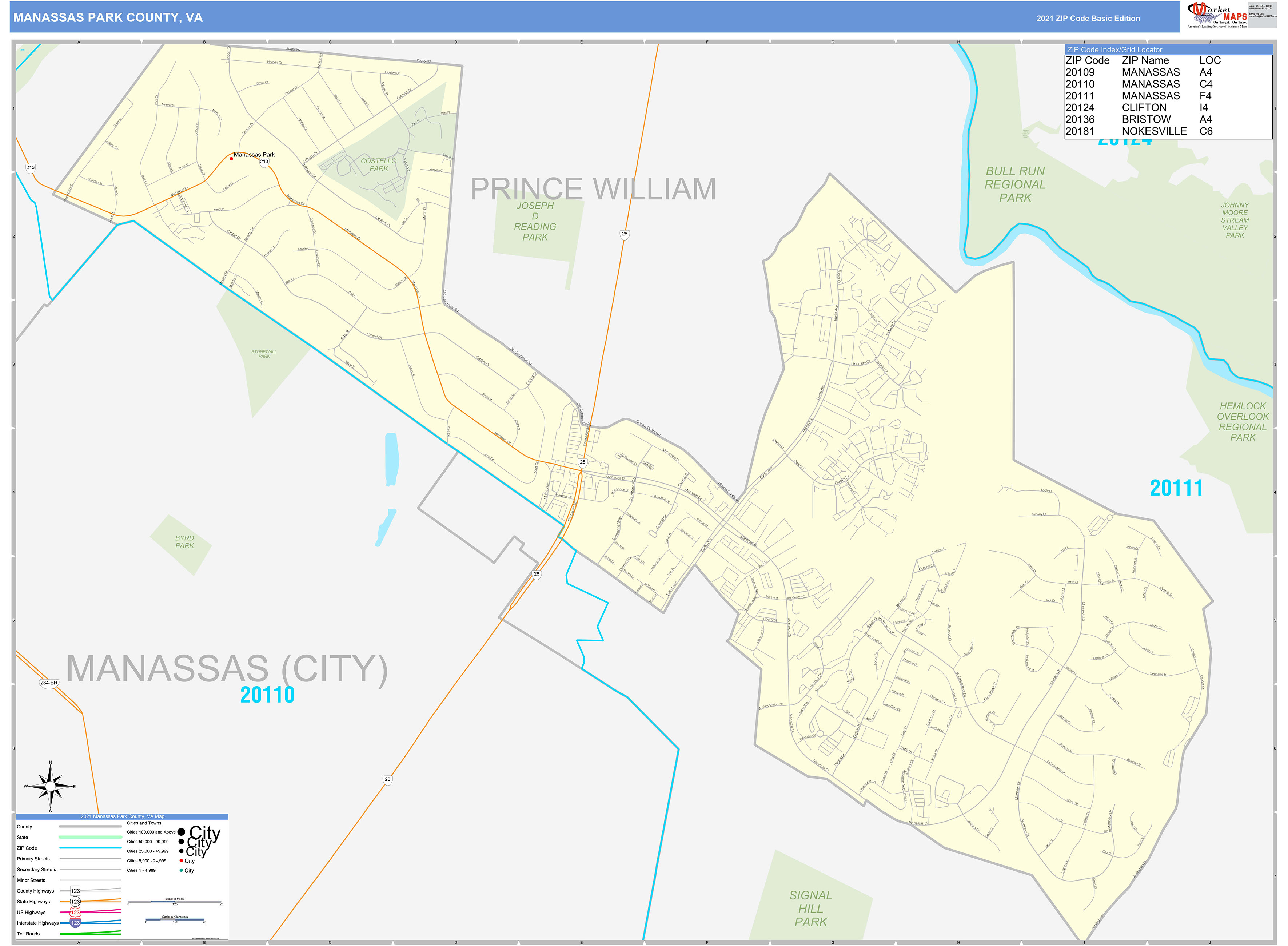 Manassas Va Zip Code Map - United States Map