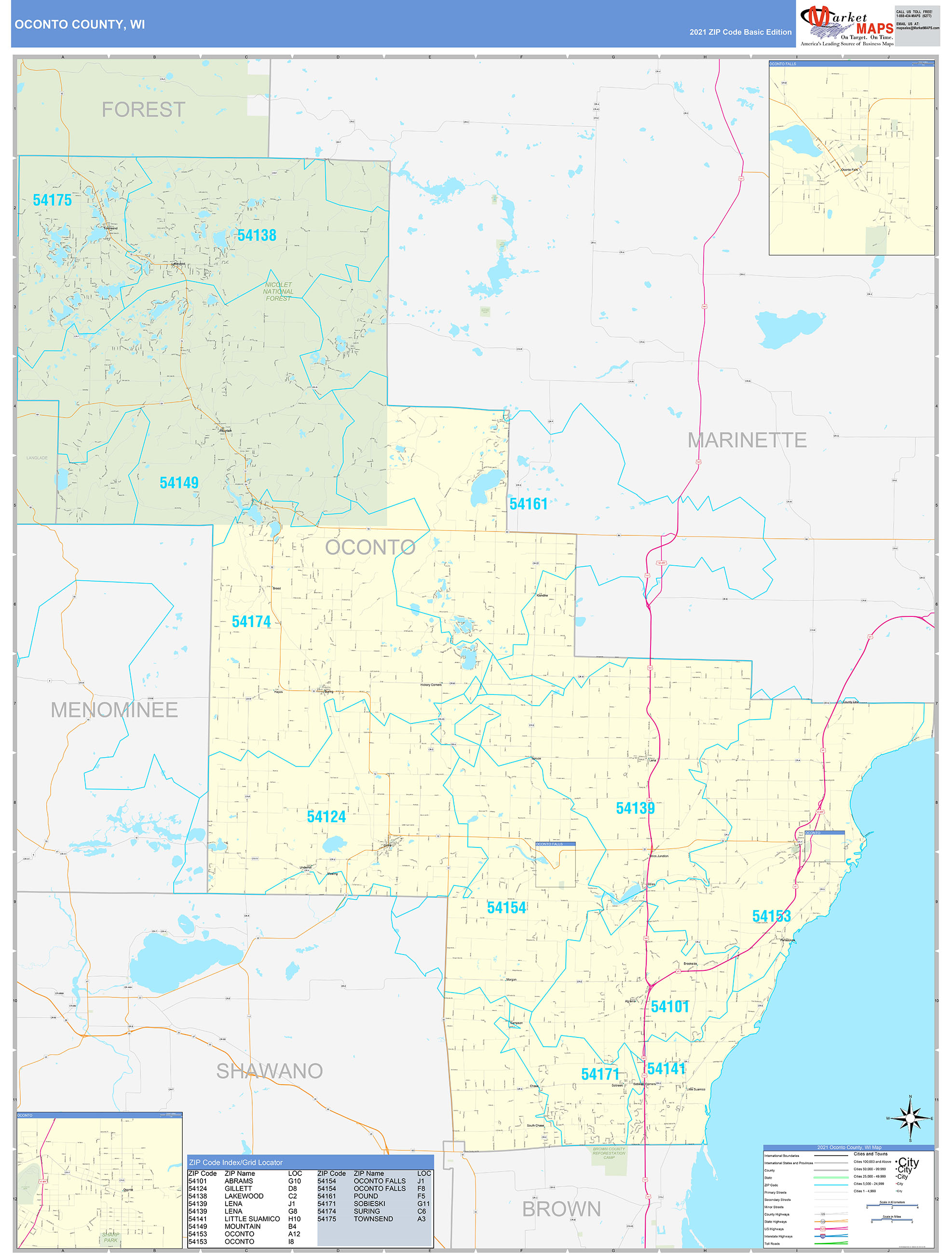 Excel Zip Code Map Oconto County Plat Map Riset 7327