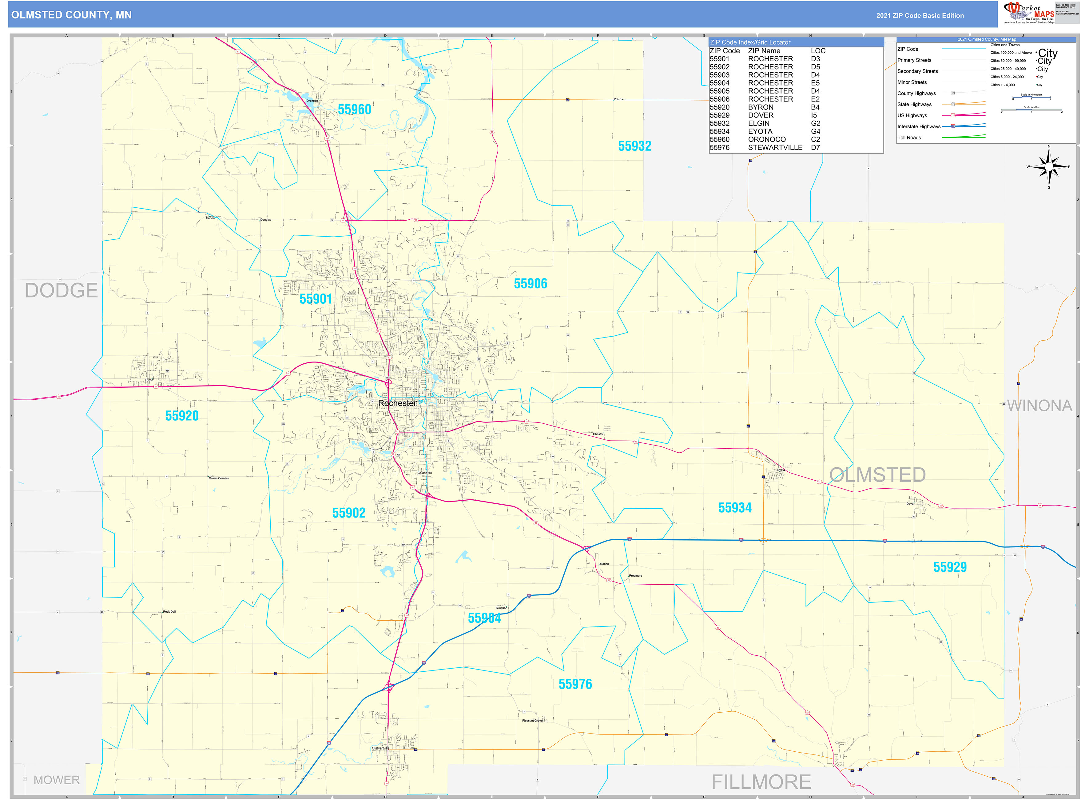 Olmsted County Map 4316