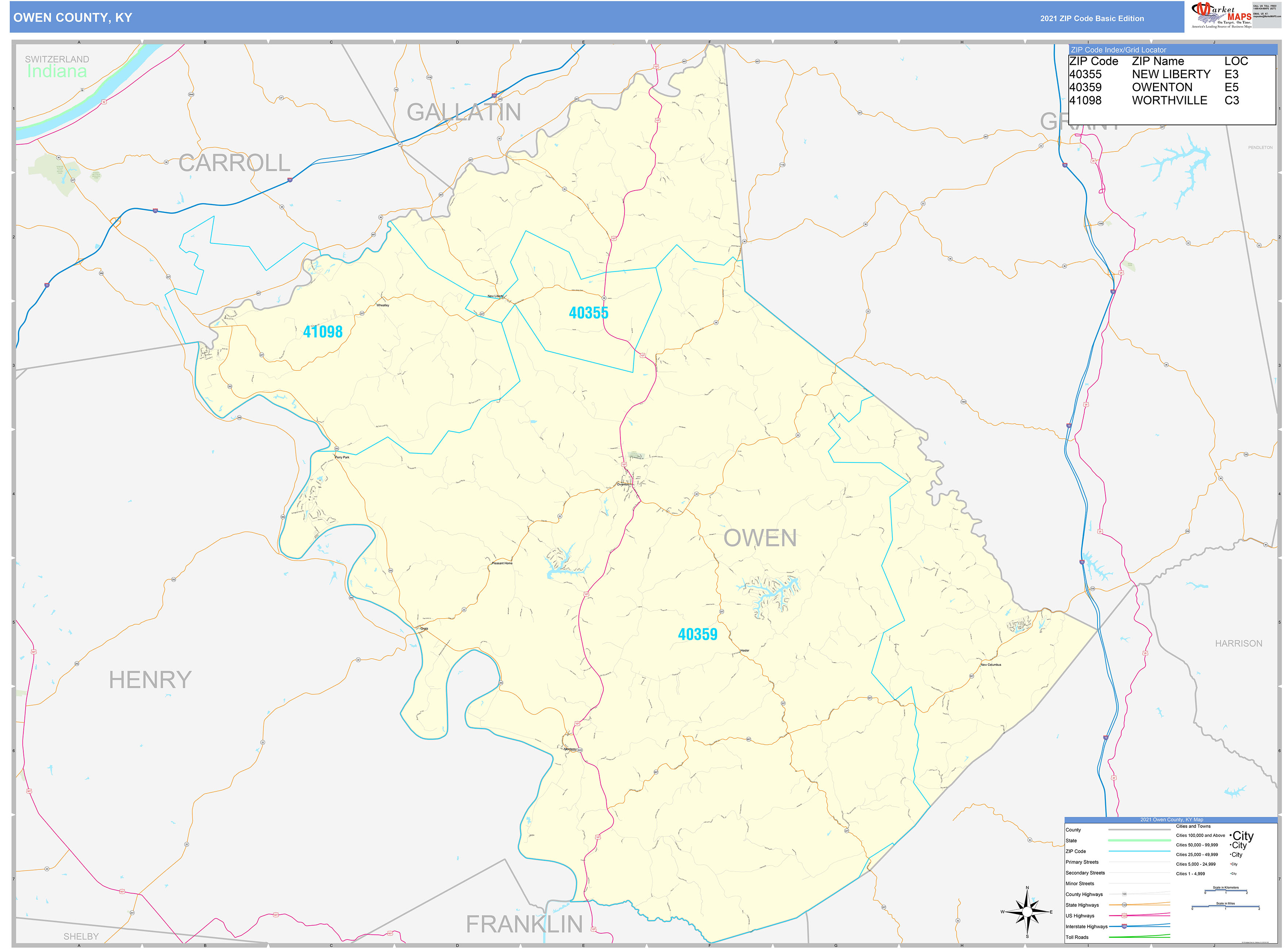 Owen County Map