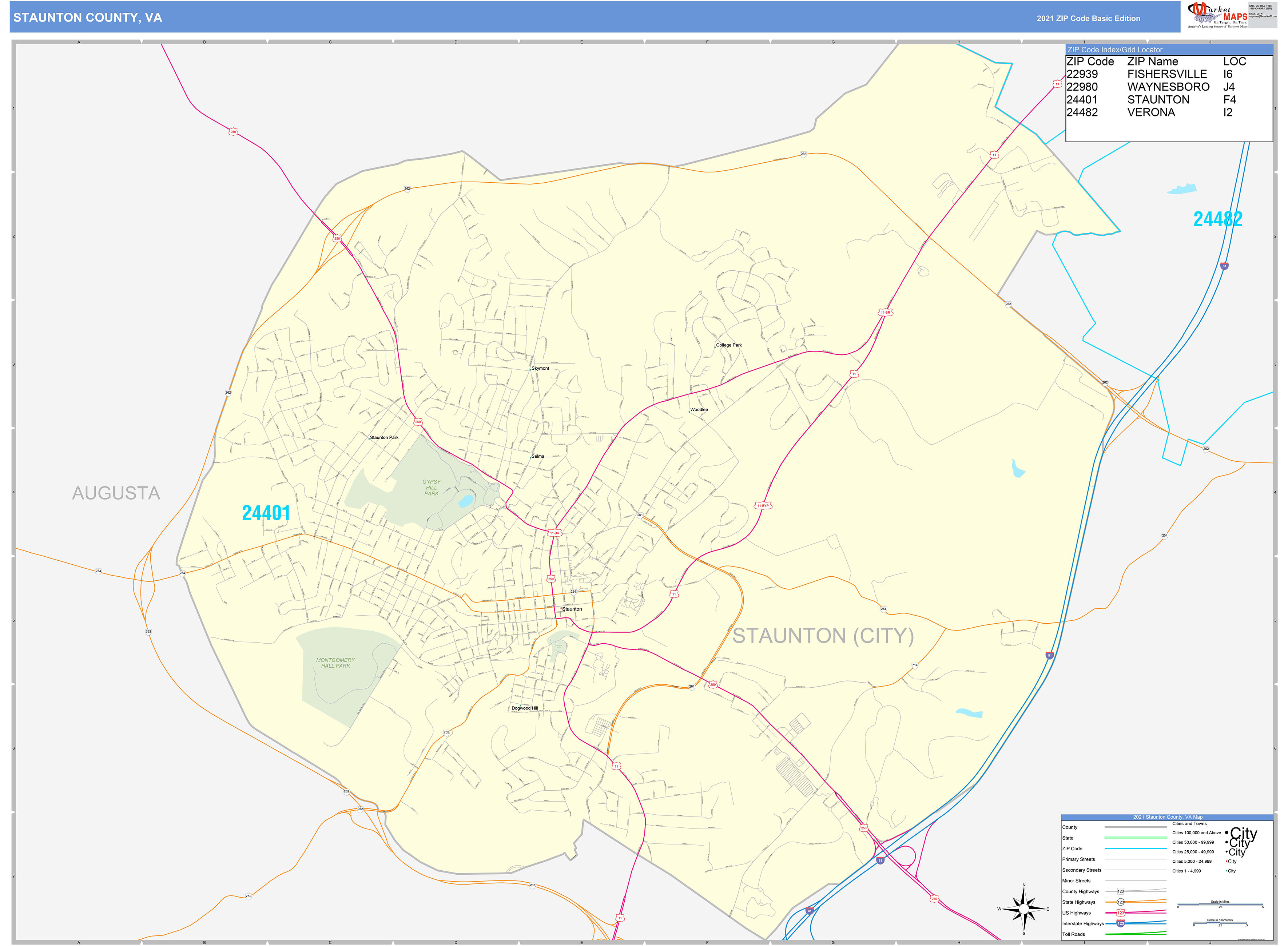 Staunton Va Zip Code Map - United States Map