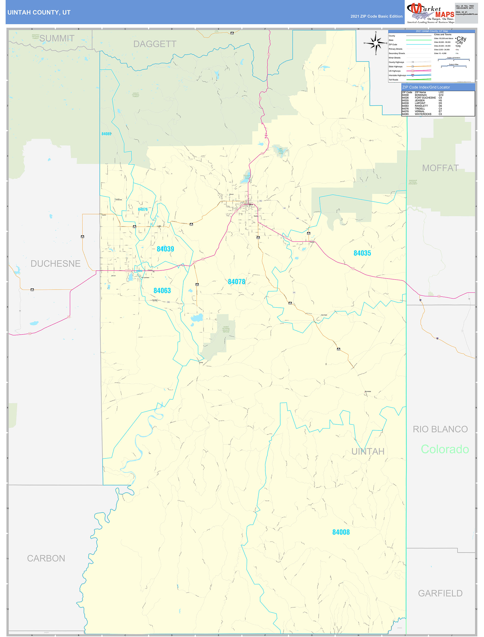 Uintah County Map