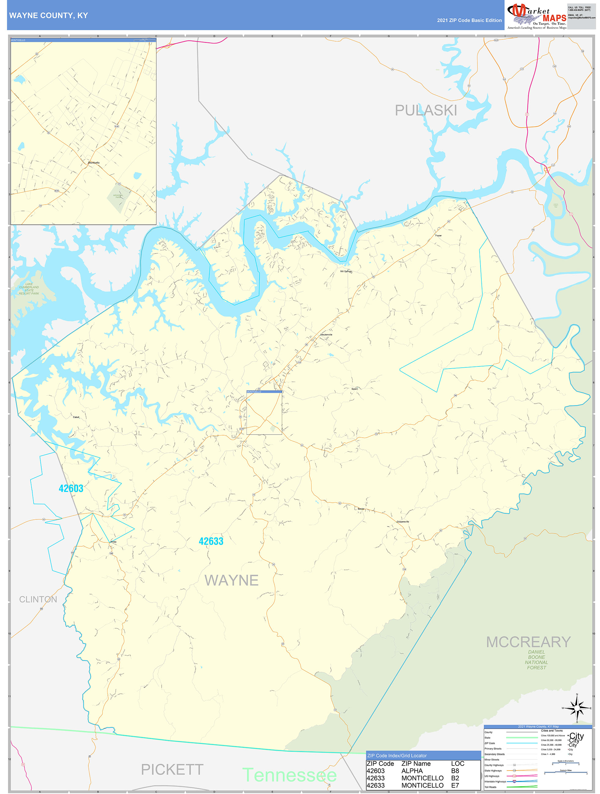 Wayne County Georgia Digital Zip Code Map - vrogue.co