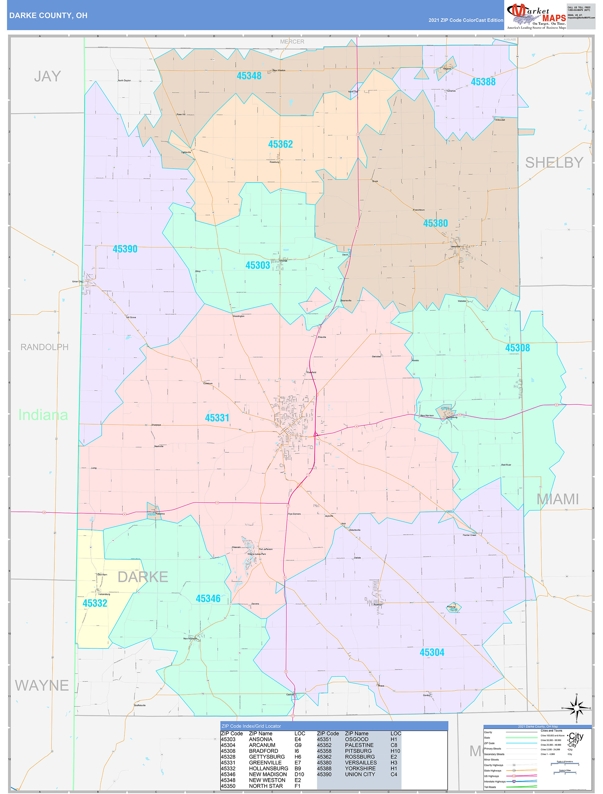 Darke County Map