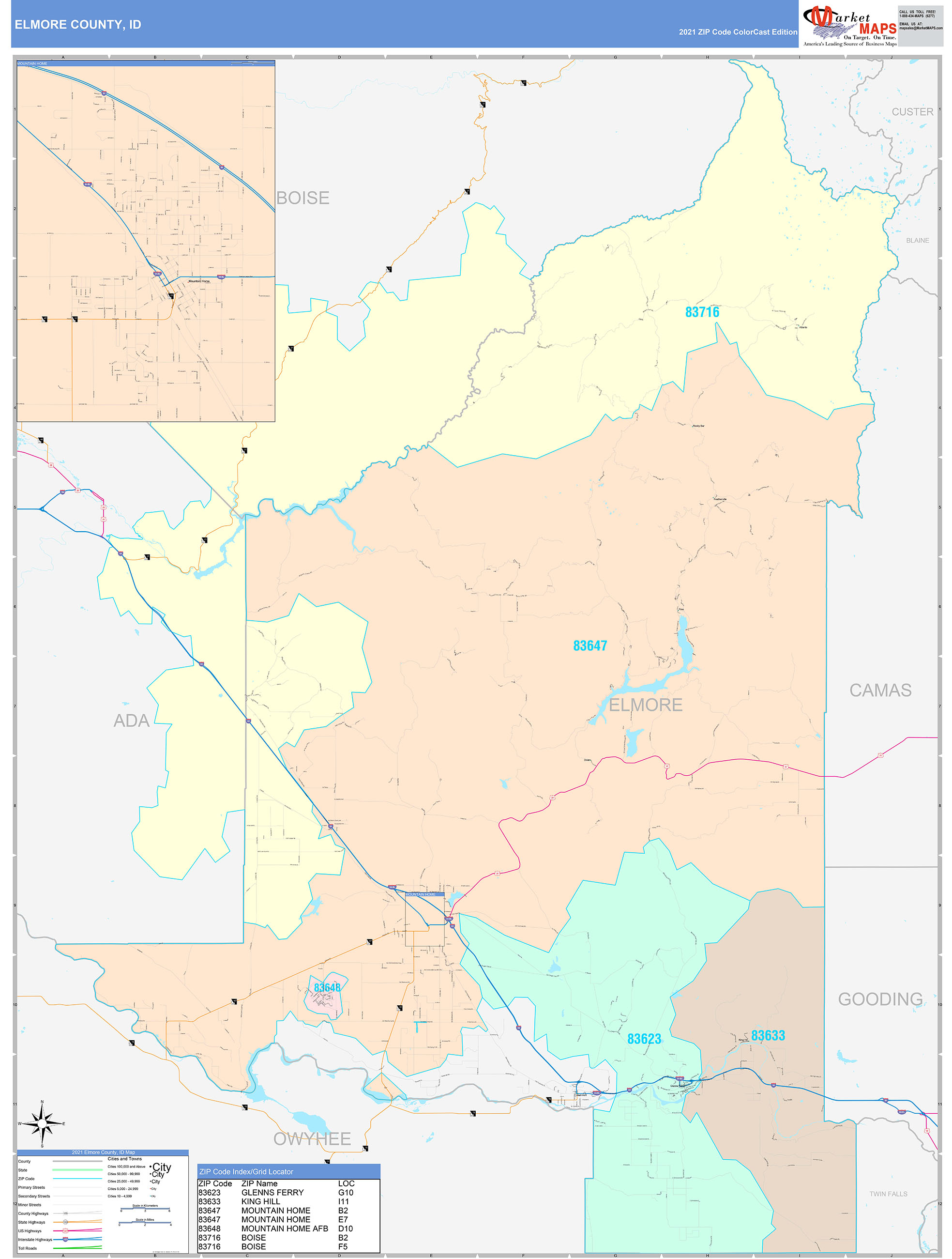 Mesa County Co Wall Map Color Cast Style By Marketmaps Mapsales E91 6536