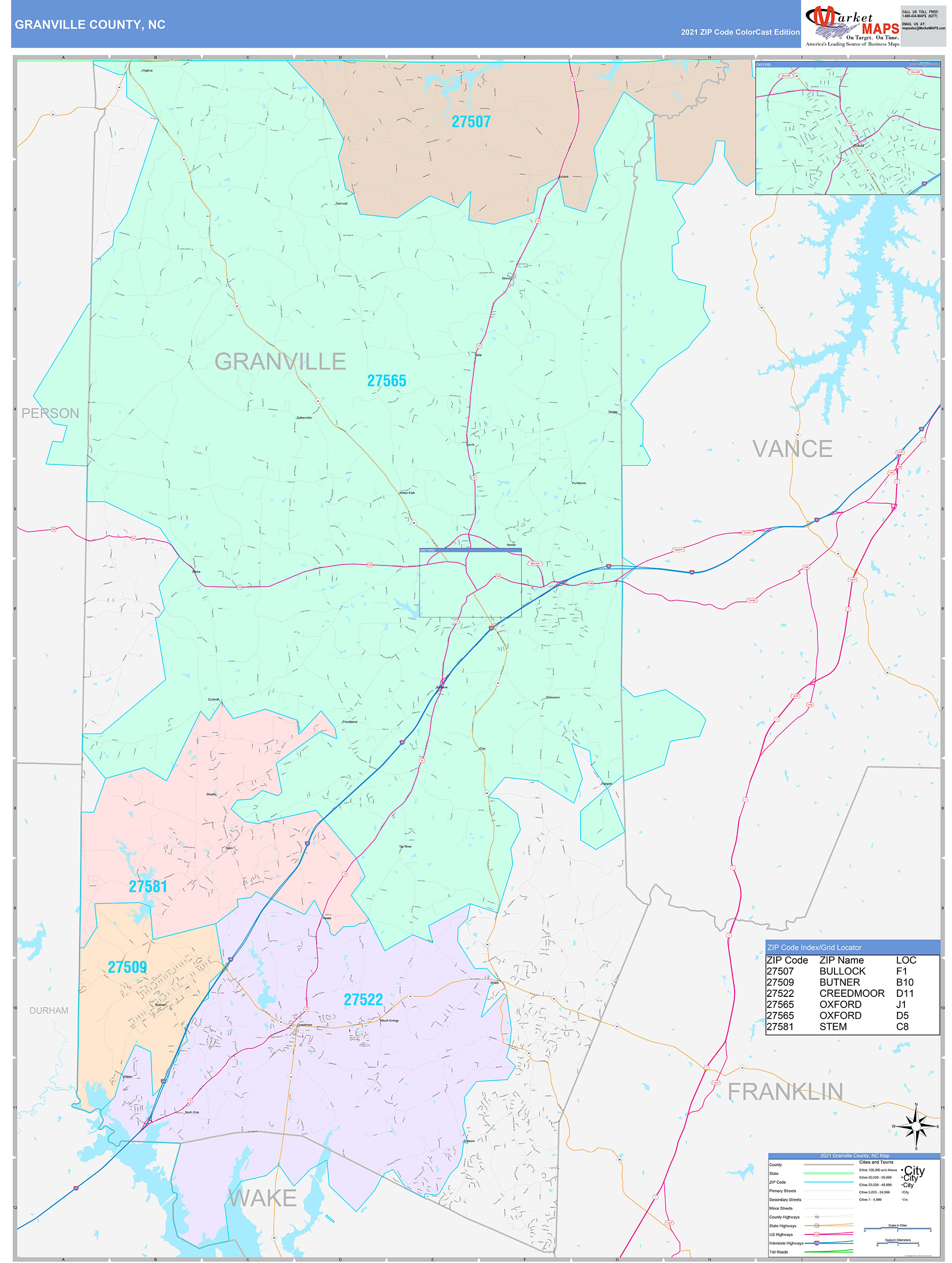 Granville County Nc Wall Map Premium Style By Marketmaps Images And   Granville NC 