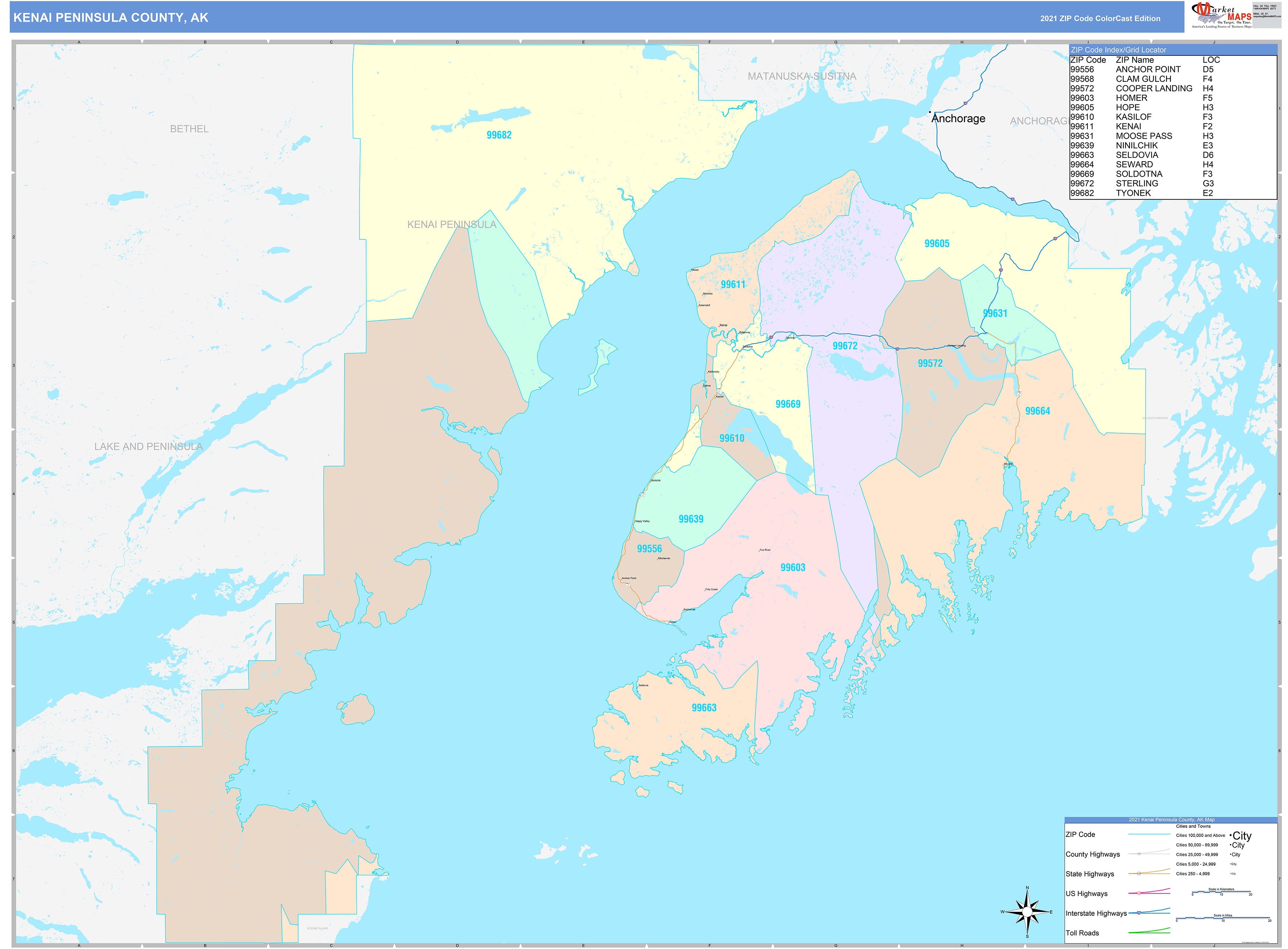 Detailed Map Of Kenai Peninsula   KenaiPeninsula AK 