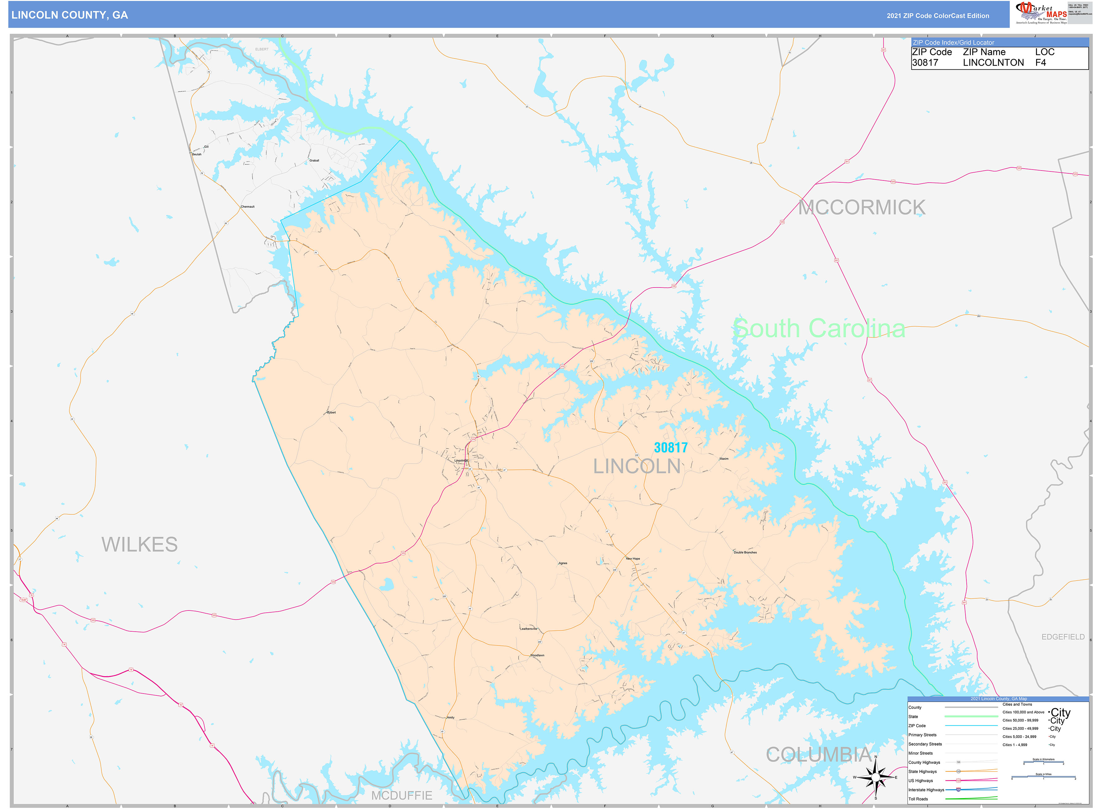 Lincoln County Ga Gis Map Lincoln Marketmaps Georgia - Lincoln County