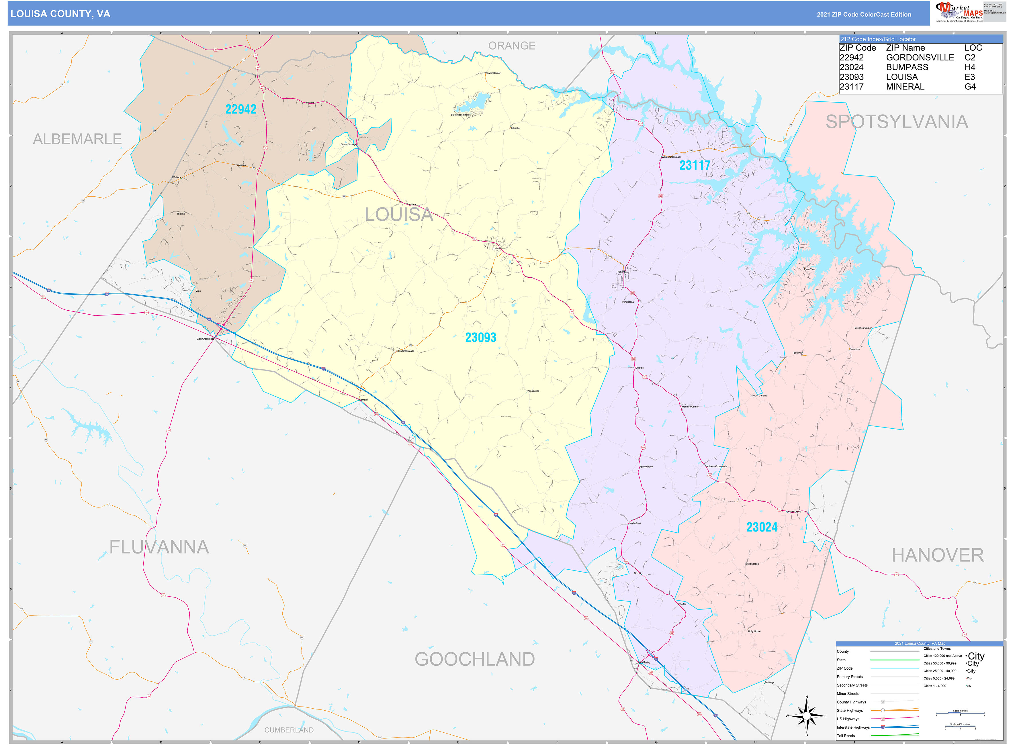 Louisa County Virginia Map
