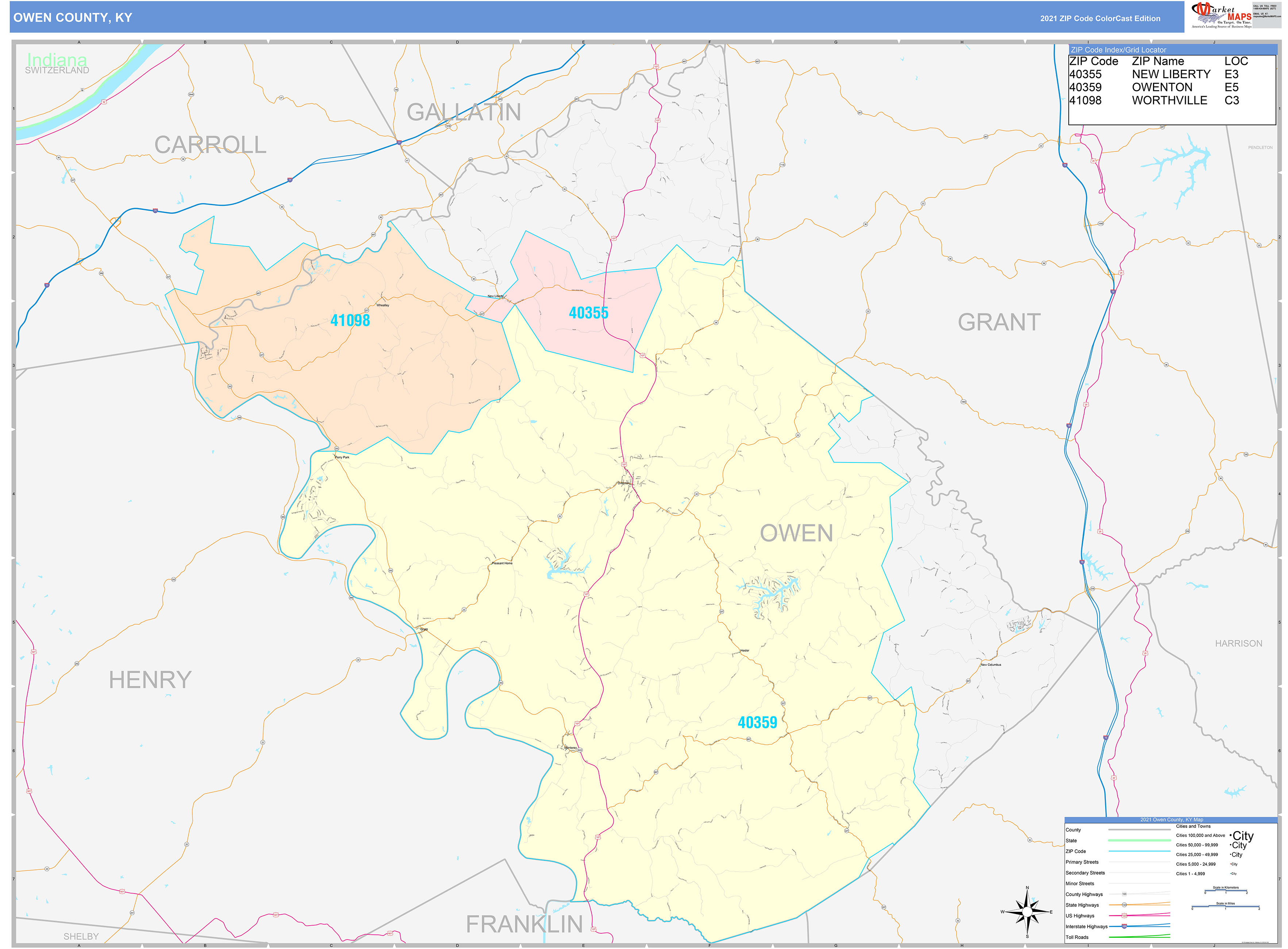 Owen County Map