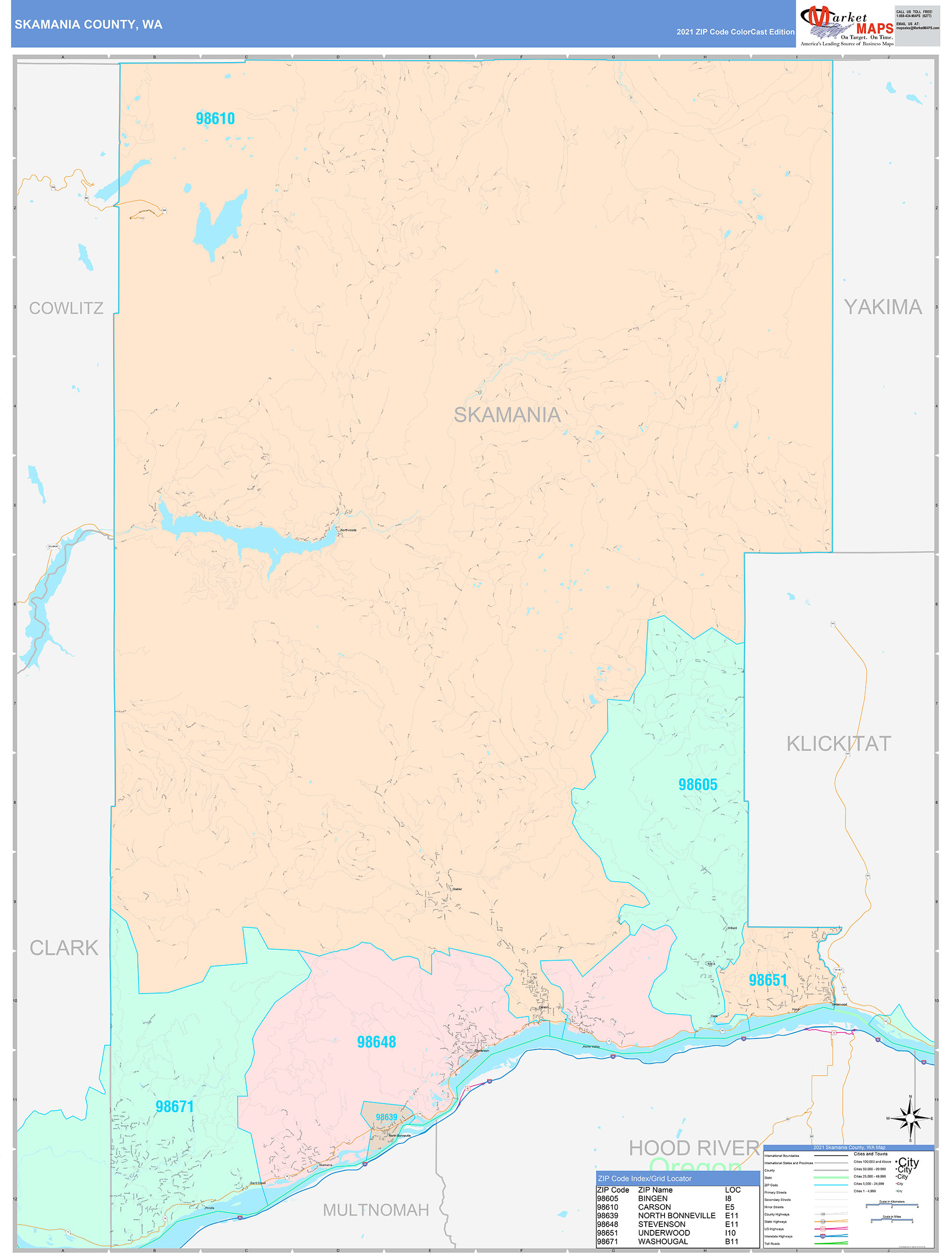 Skamania County Map