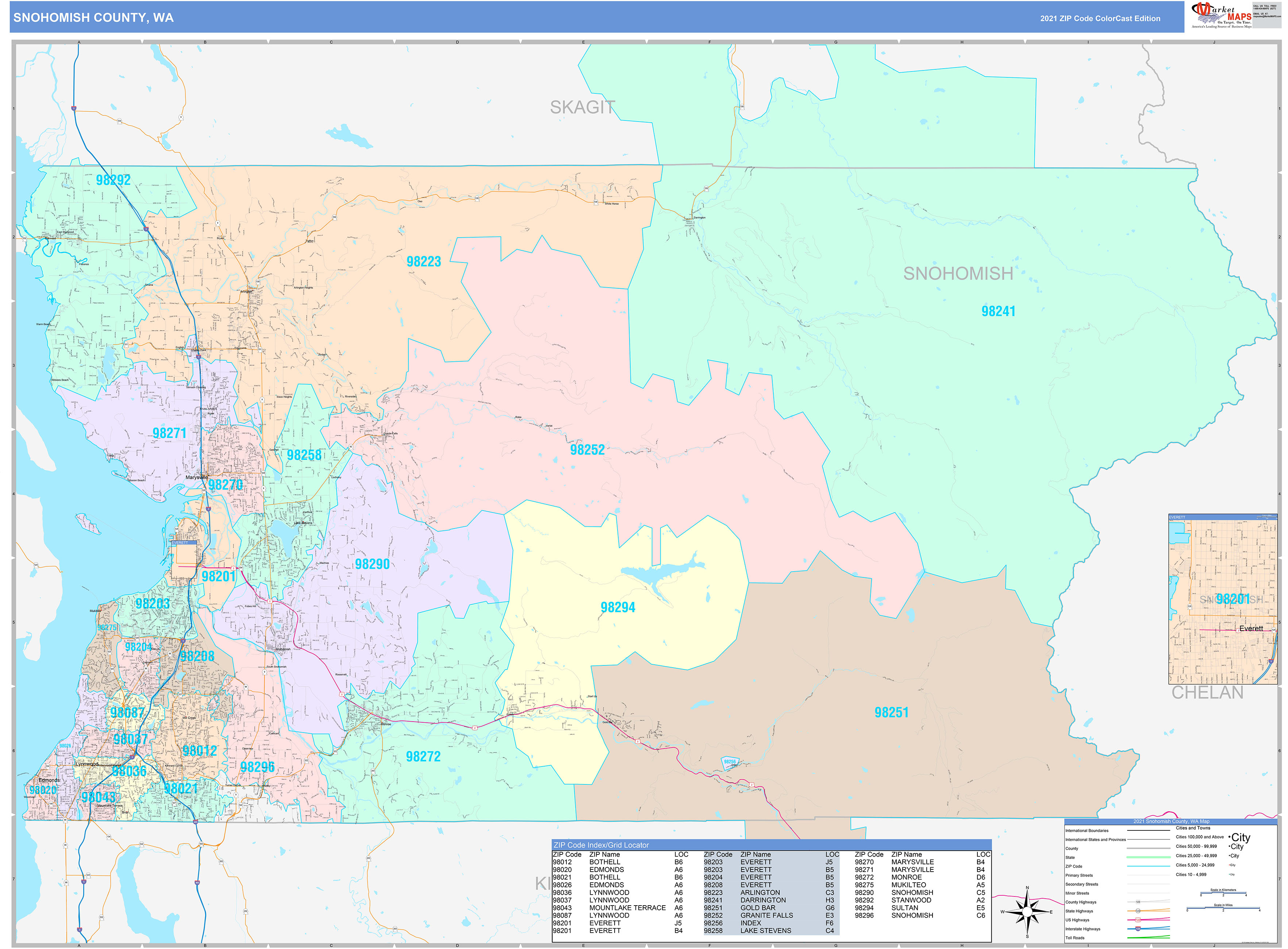 snohomish-county-wa-wall-map-color-cast-style-by-marketmaps-mapsales