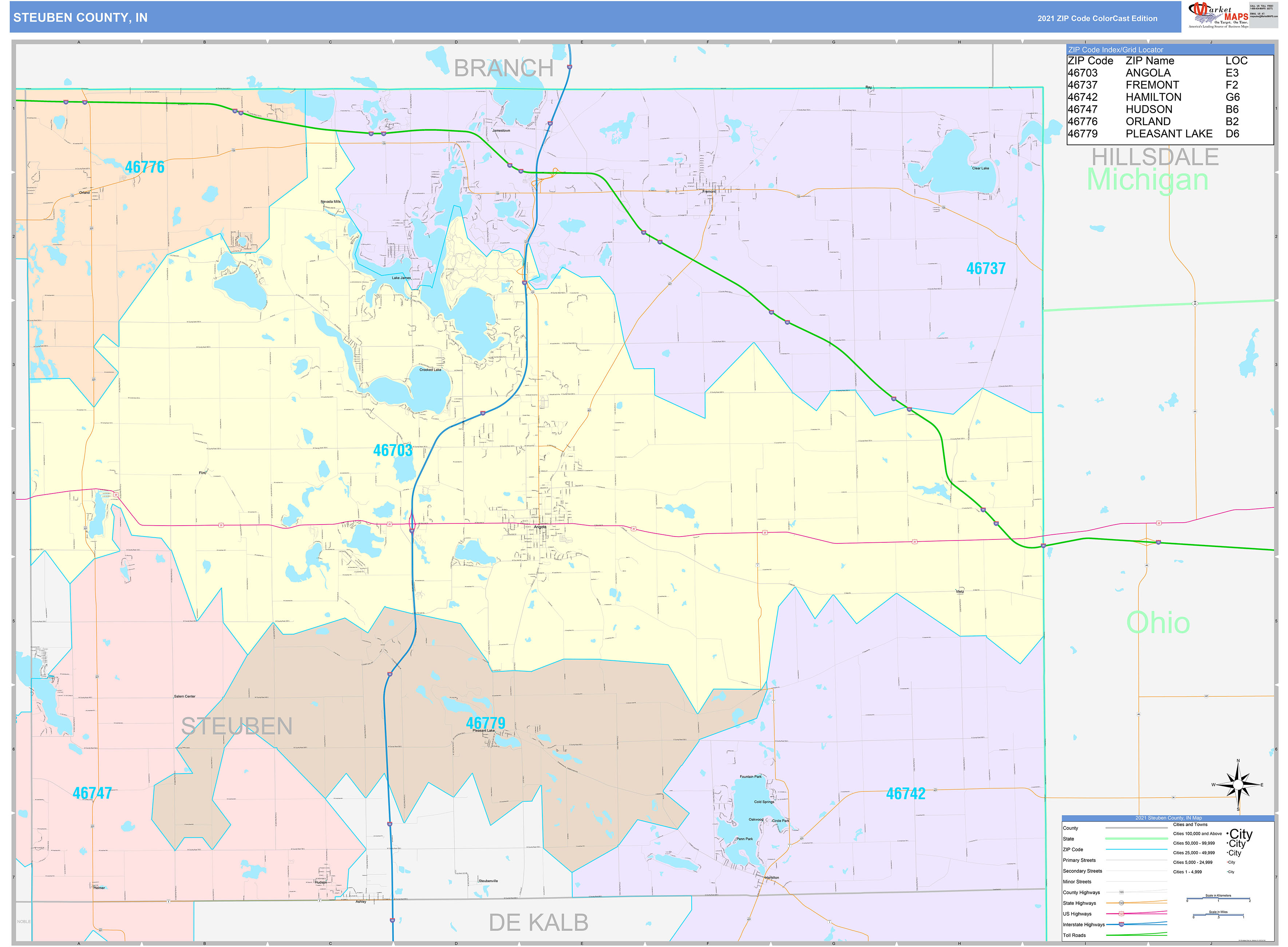 Urbana Steuben County Map