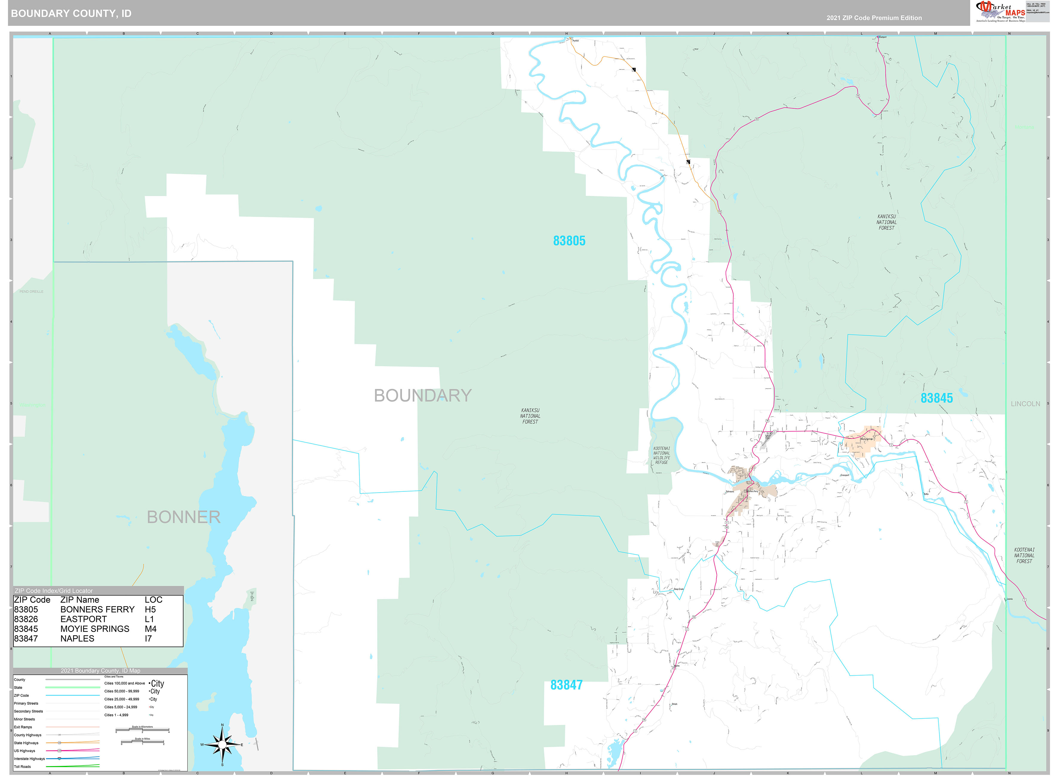 Idaho Southern Wall Map Premium Style By Marketmaps M