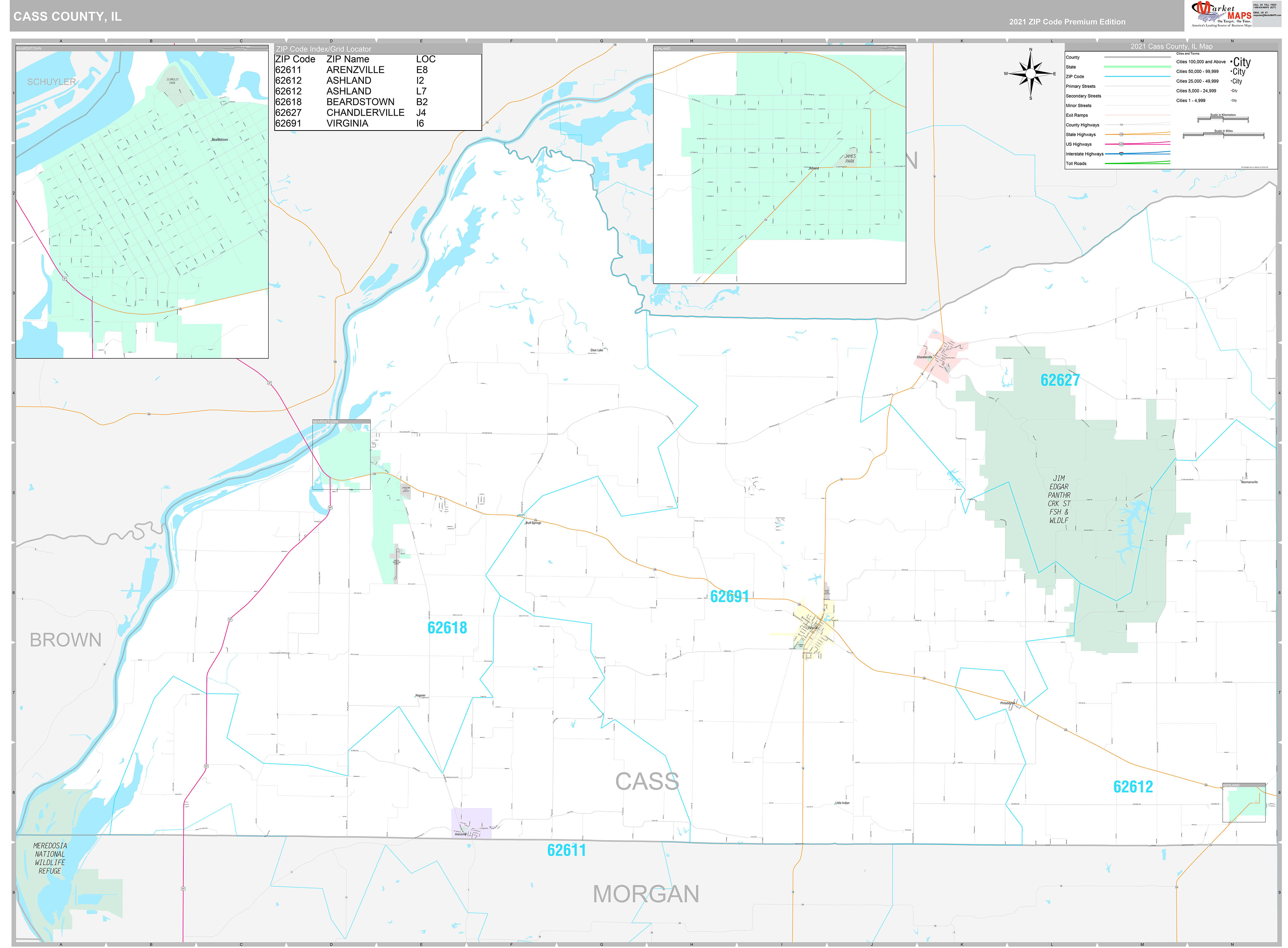 Cass County Wall Map Premium Style - Bank2home.com