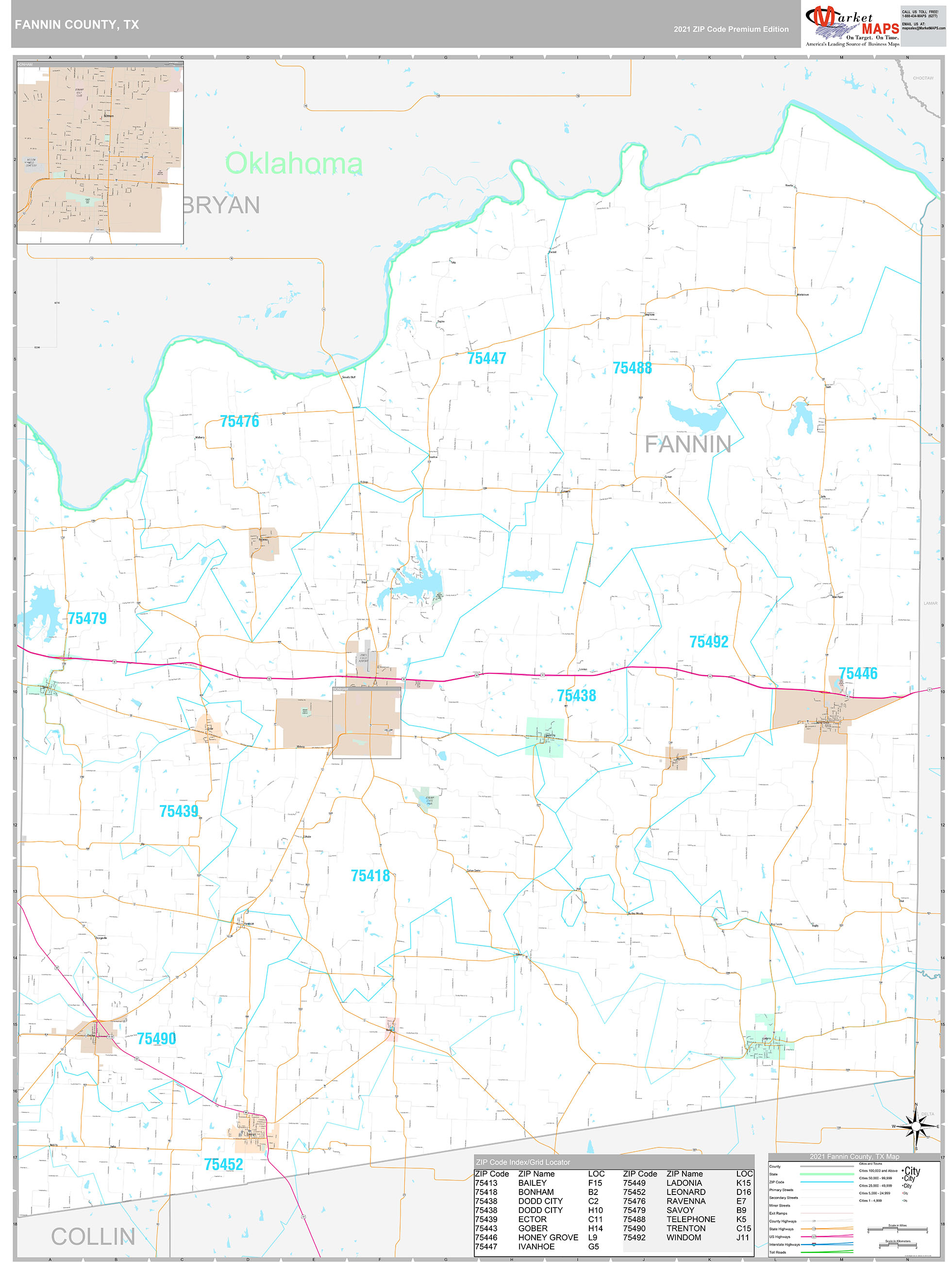 Fannin County Map