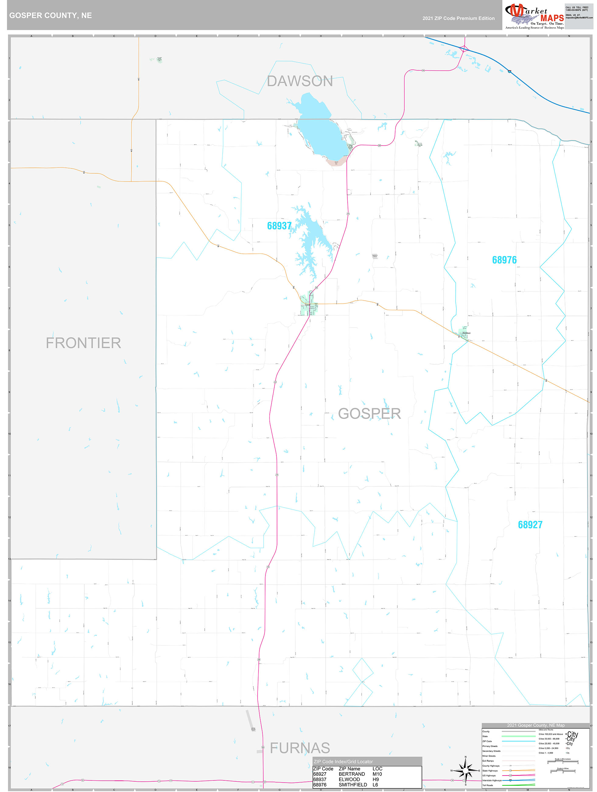 Gosper County Ne Wall Map Color Cast Style By Marketm - vrogue.co