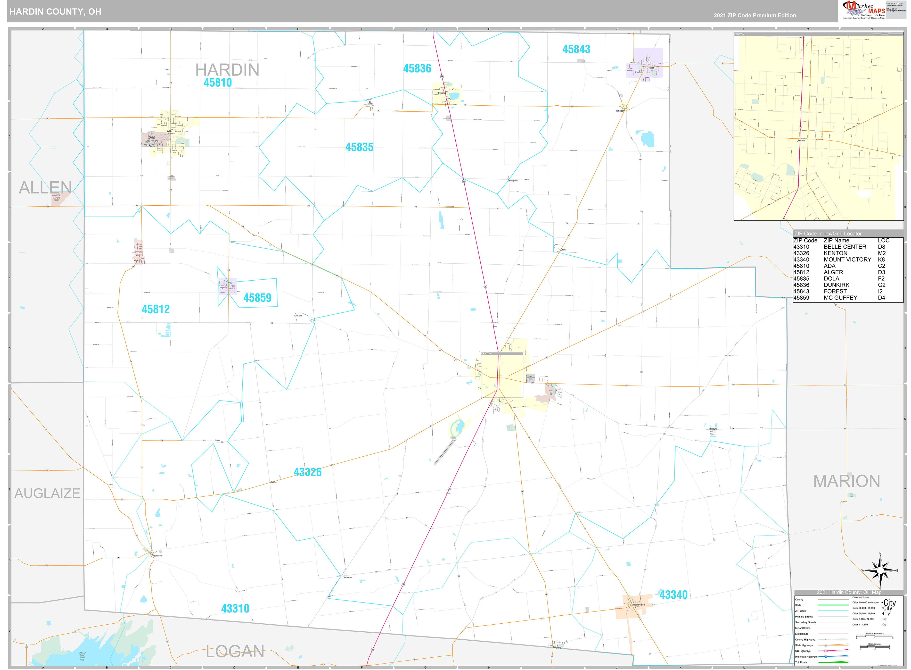 Hardin County Map 7183