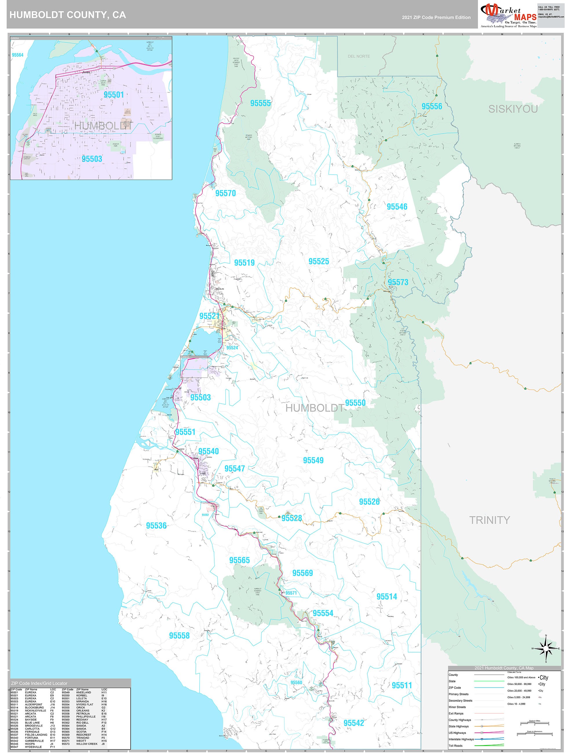 humboldt-county-ca-wall-map-premium-style-by-marketmaps-mapsales