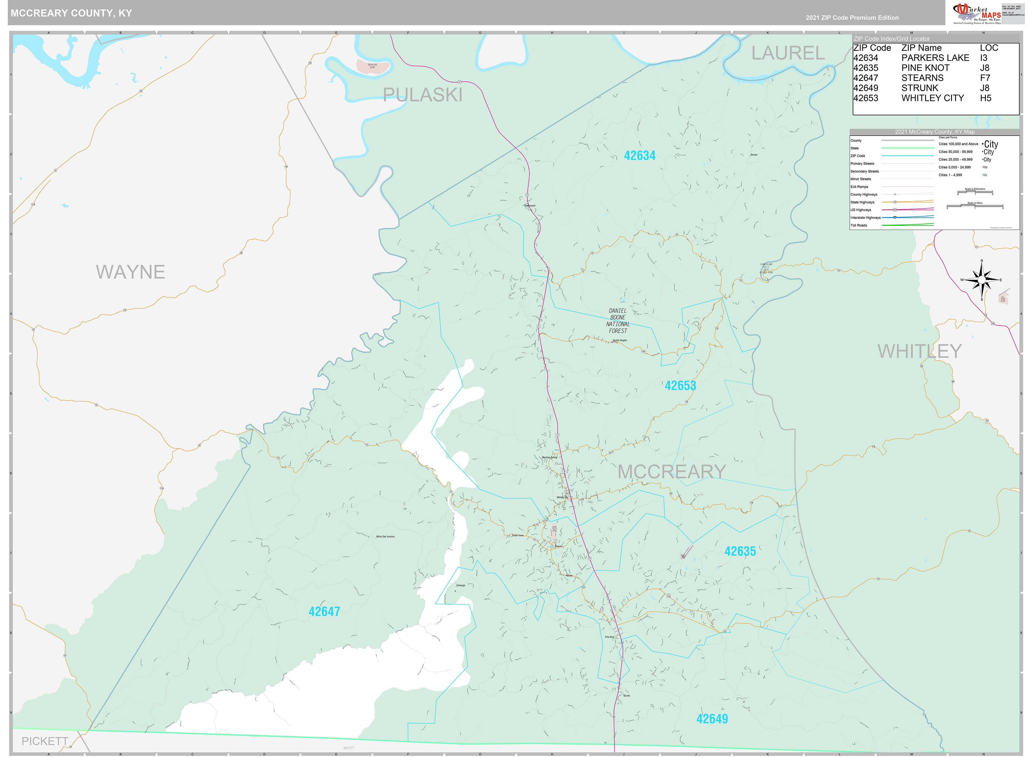 McCreary County Maps