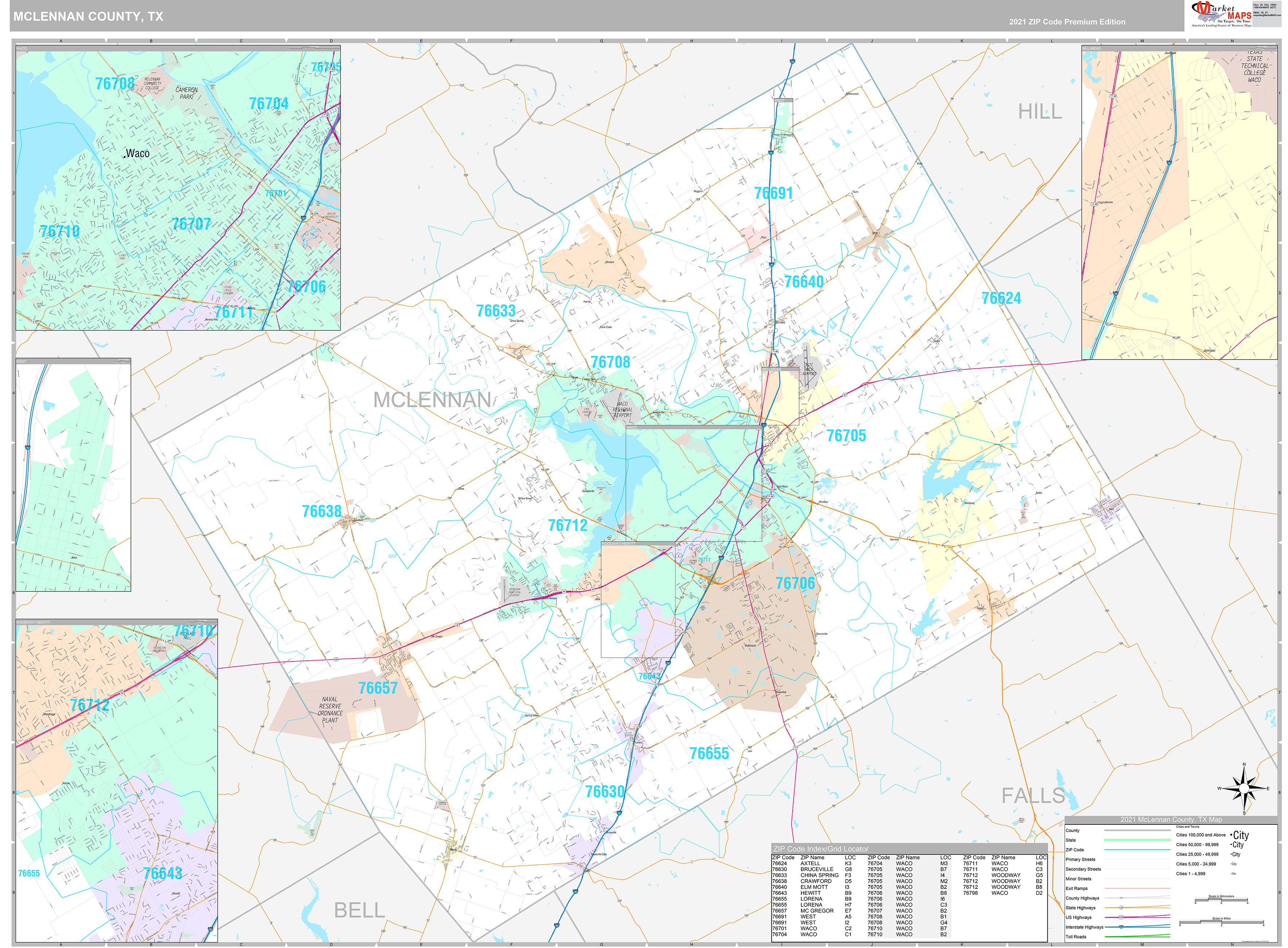 Amarillo Texas Wall Map Premium Style By Marketmaps 7090