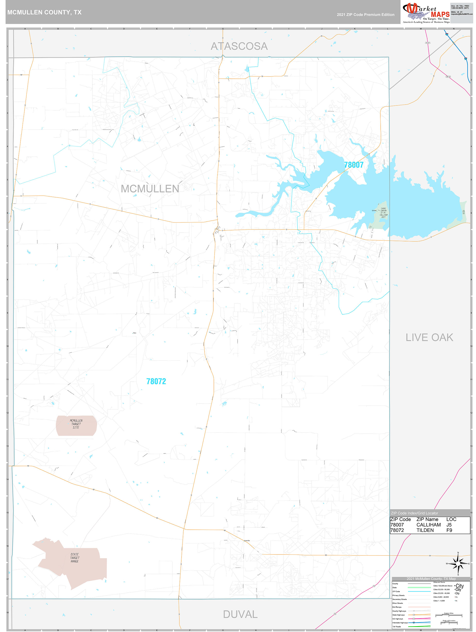 Mcmullen County Tx Wall Map Premium Style By Marketmaps Mapsales