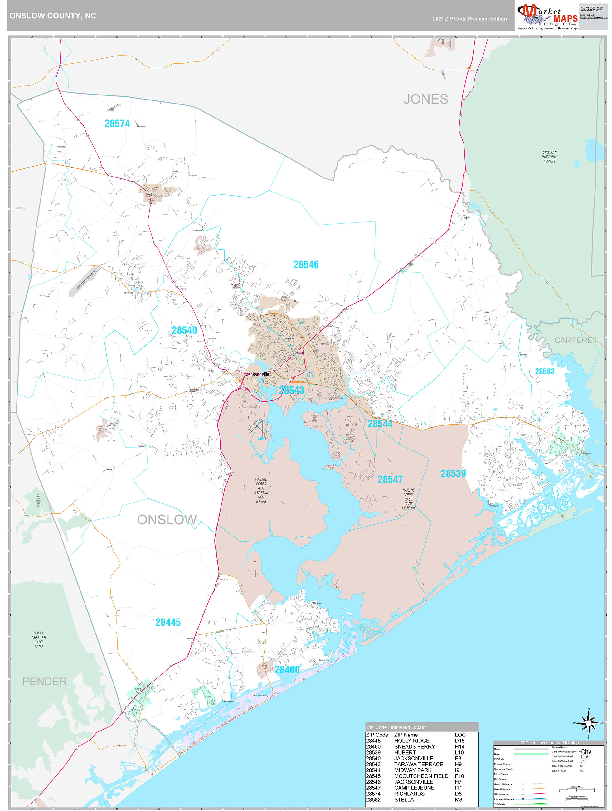 Carteret County Nc Wall Map Color Cast Style By Marke - vrogue.co