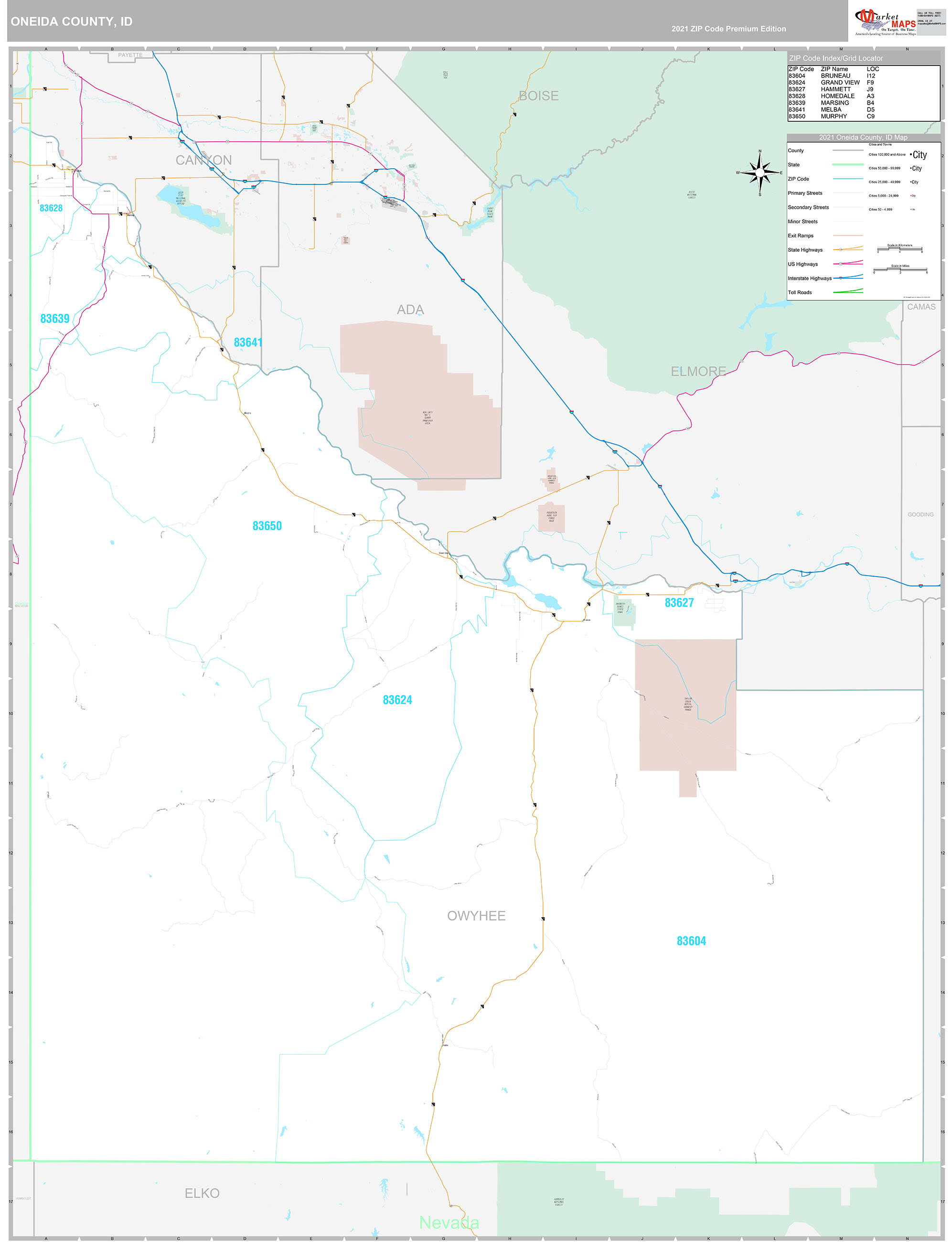 Owyhee County Map