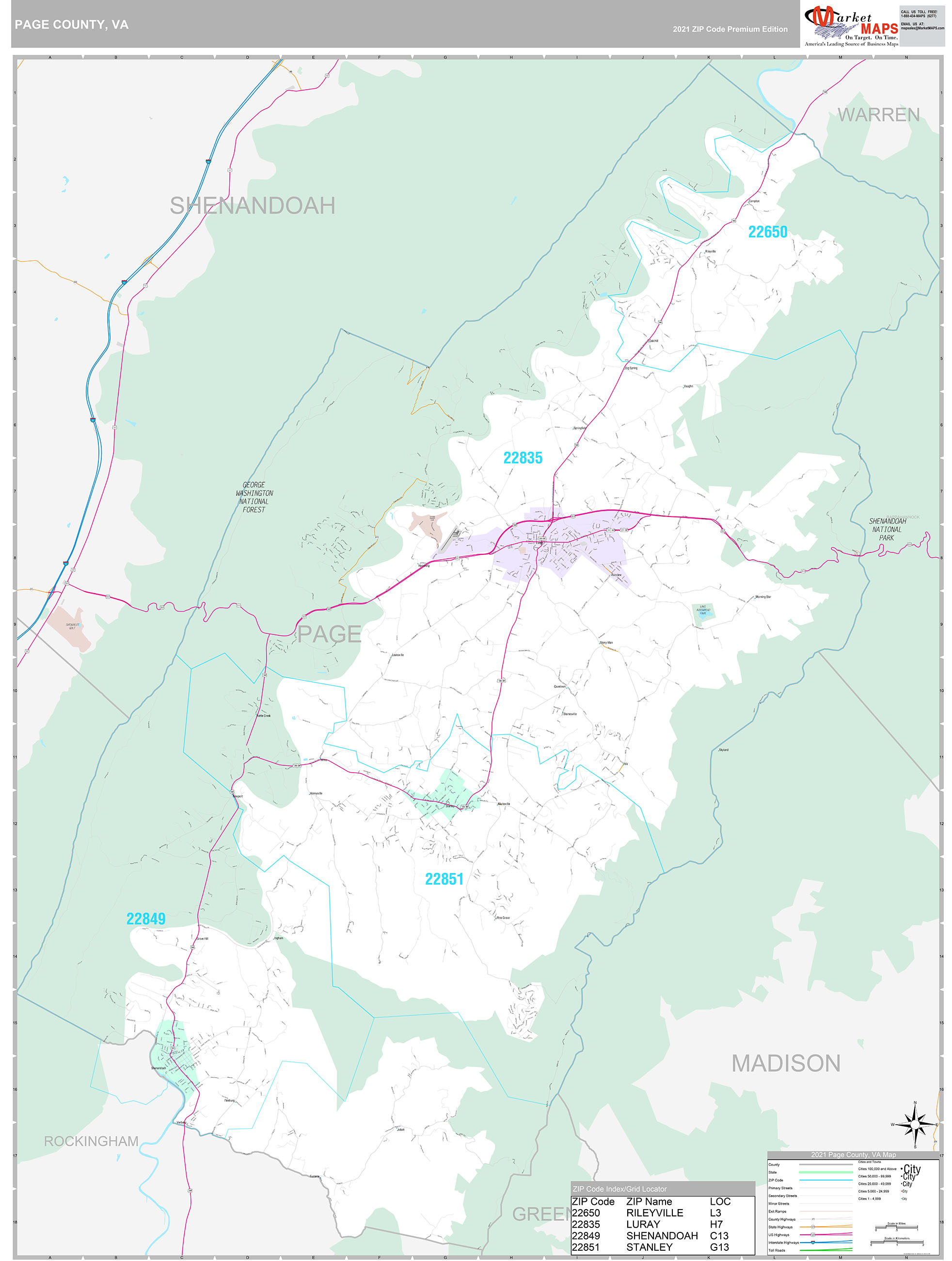 Lee County Va Wall Map Premium Style By Marketmaps Ma 1966