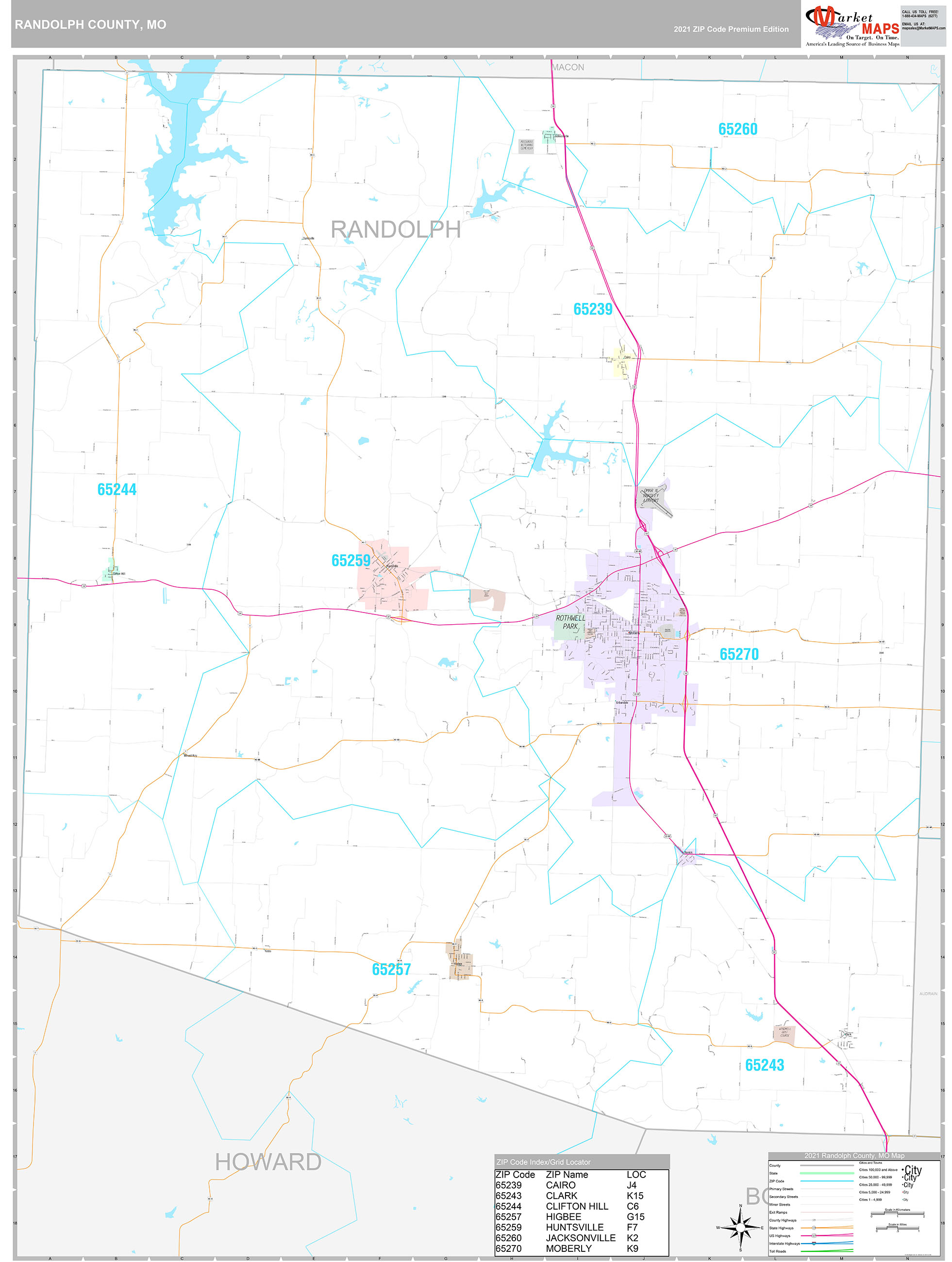 Randolph County Map