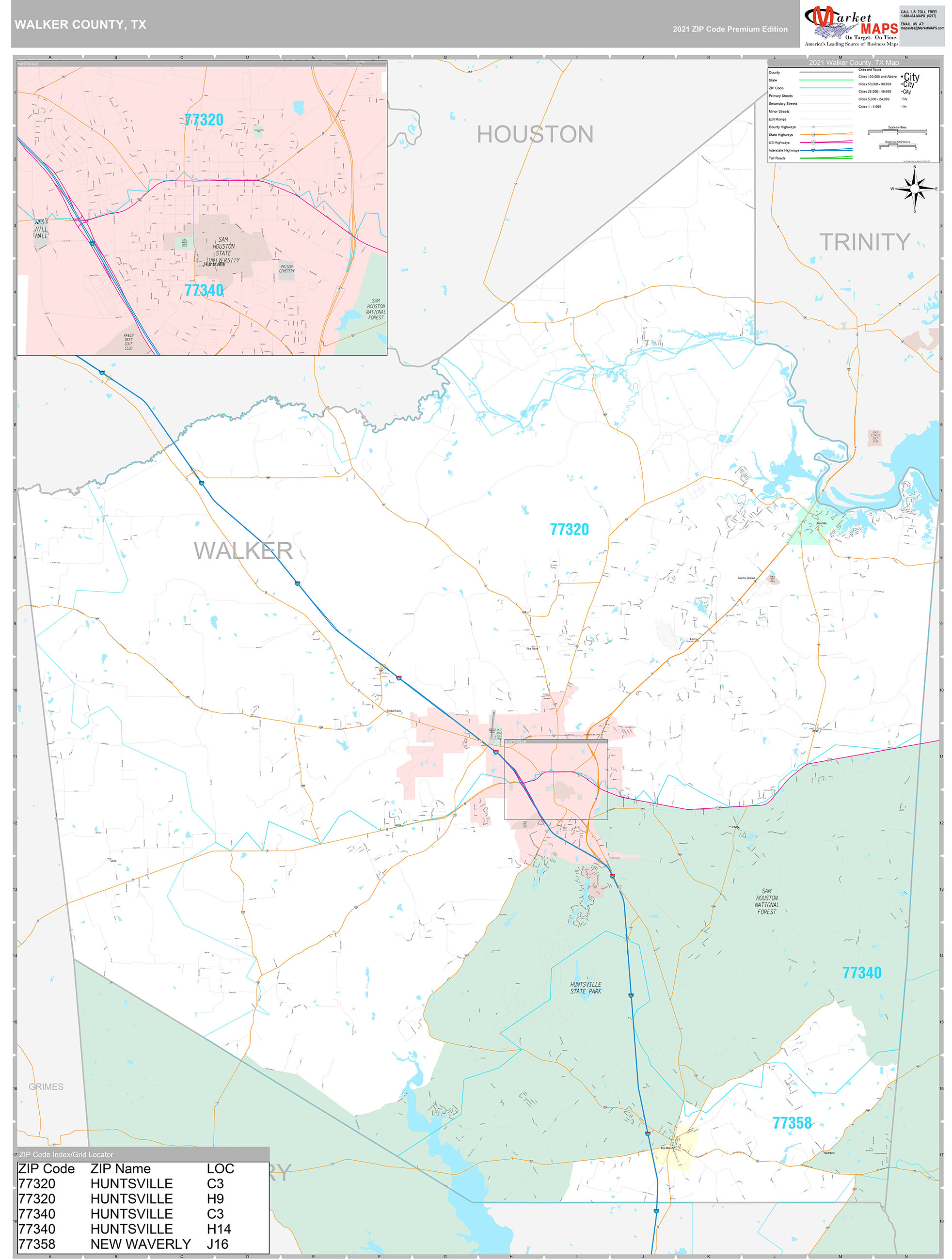 Walker County Texas Precinct Map 9597