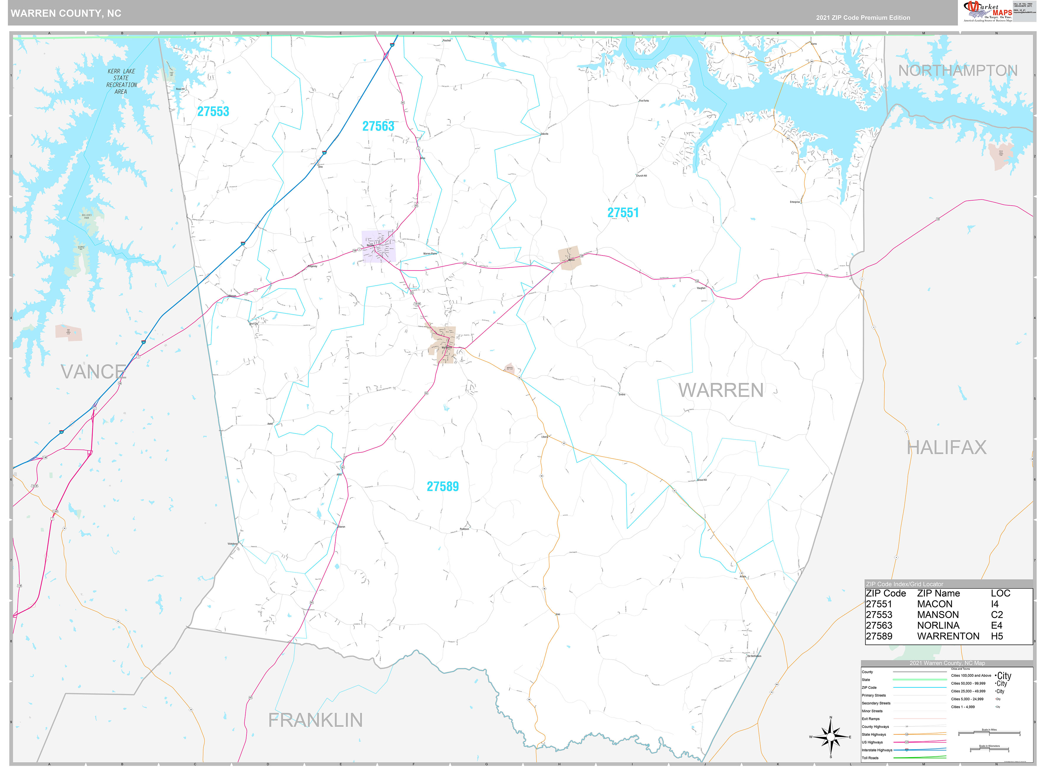 Warren County Nc Wall Map Color Cast Style By Marketm vrogue.co