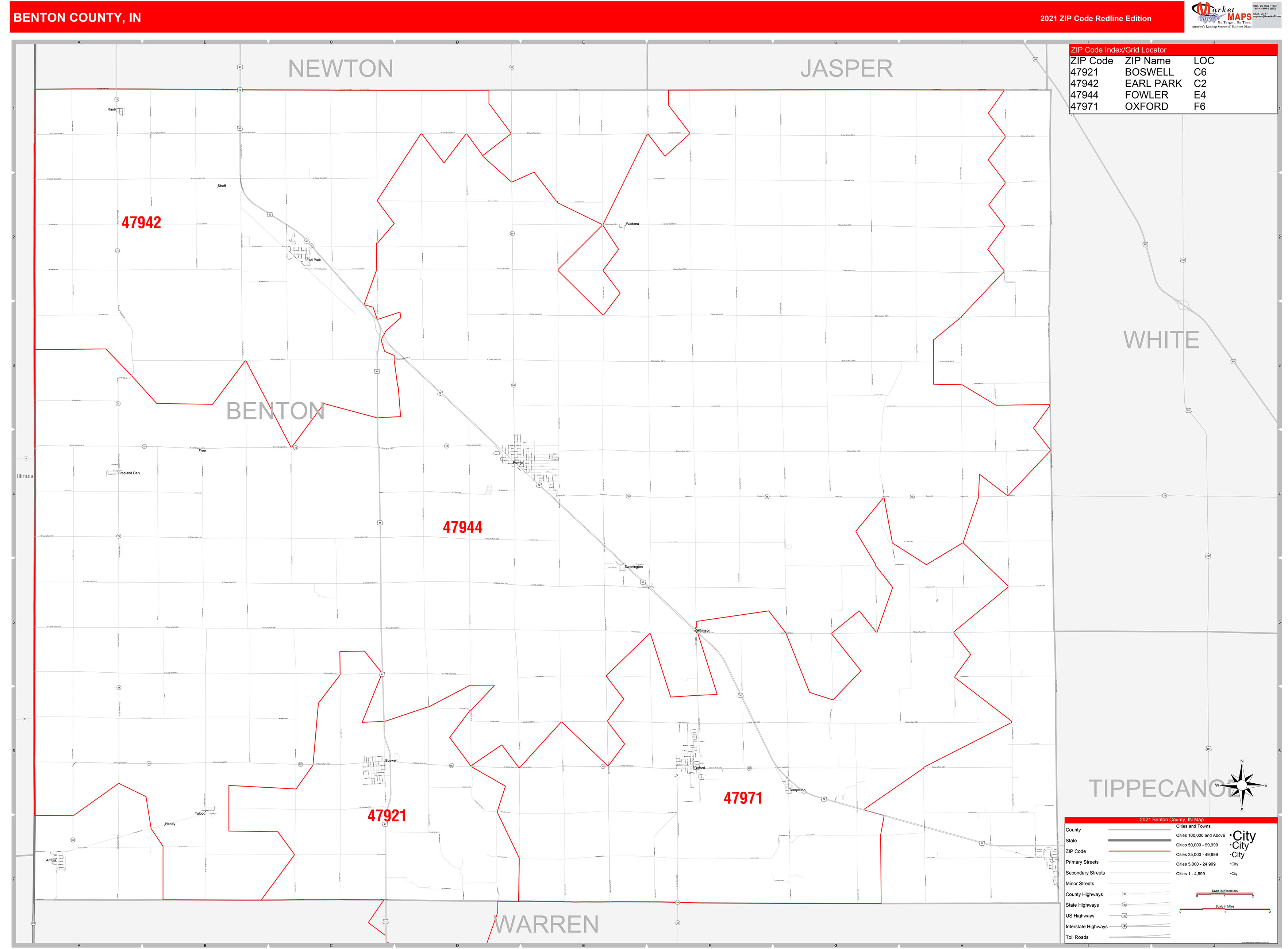 Benton County Zip Code Map