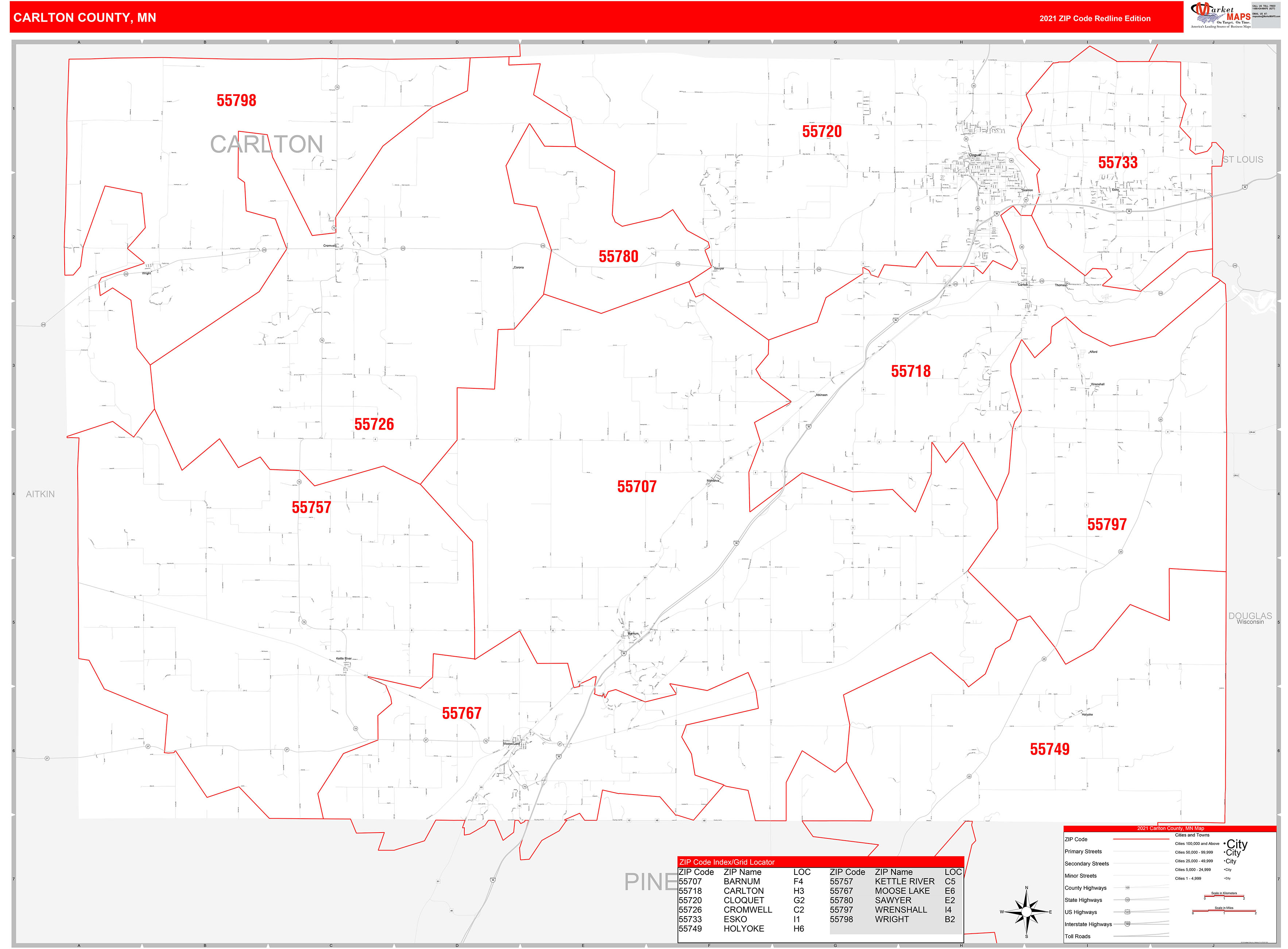Carlton County Map 2924