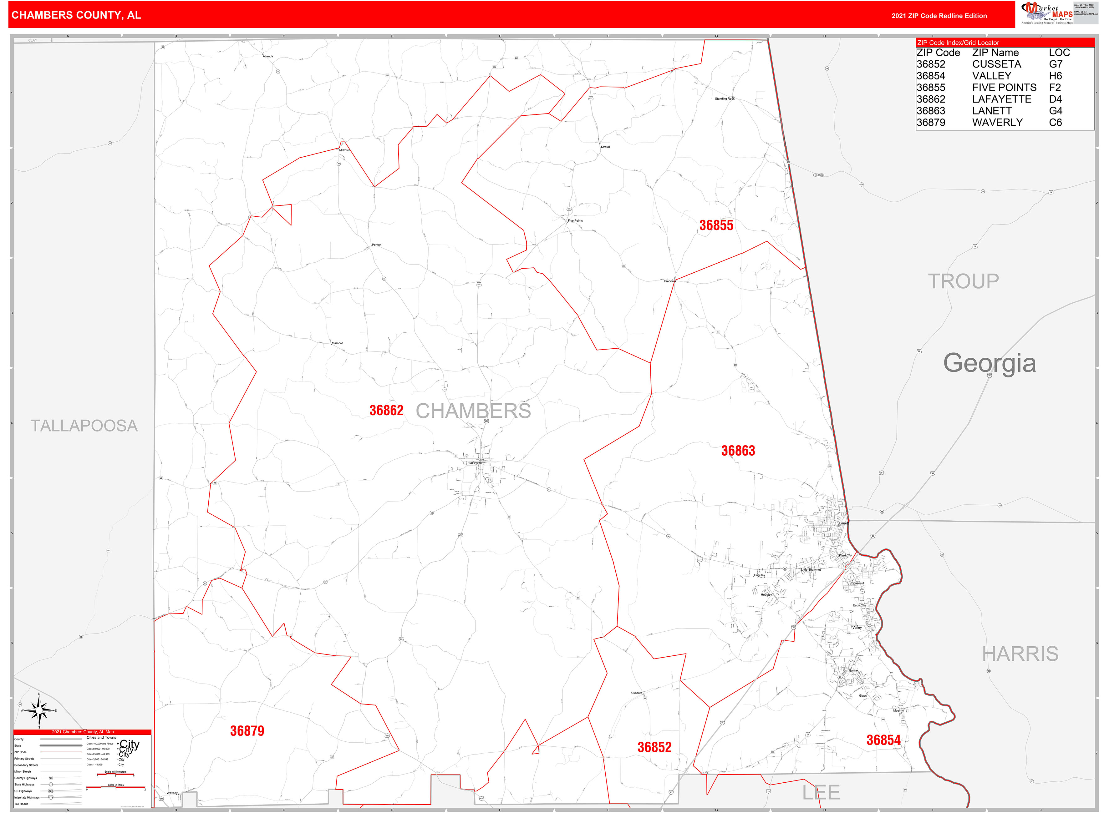 Chambers County Map