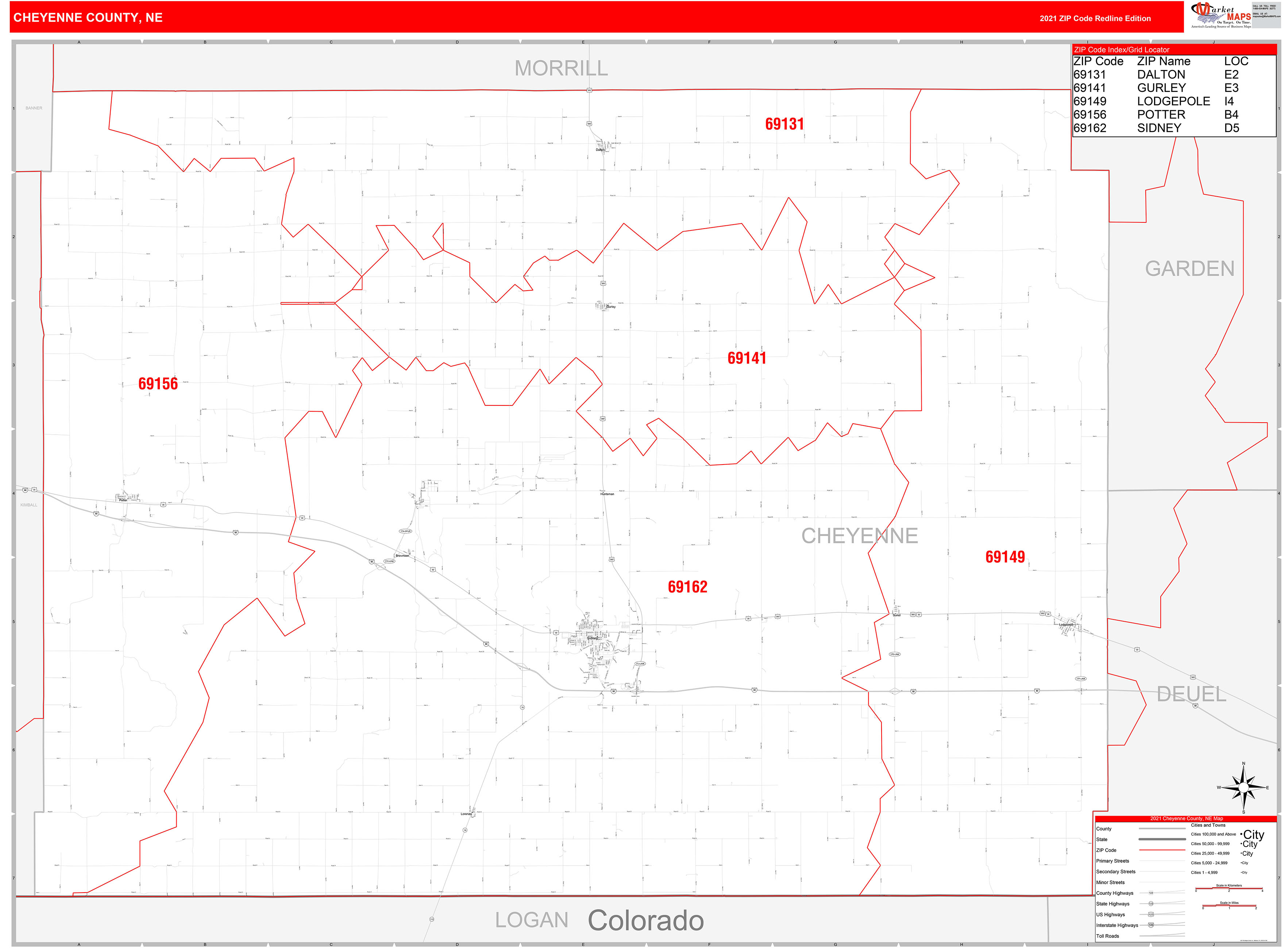 Cheyenne Zip Code Map