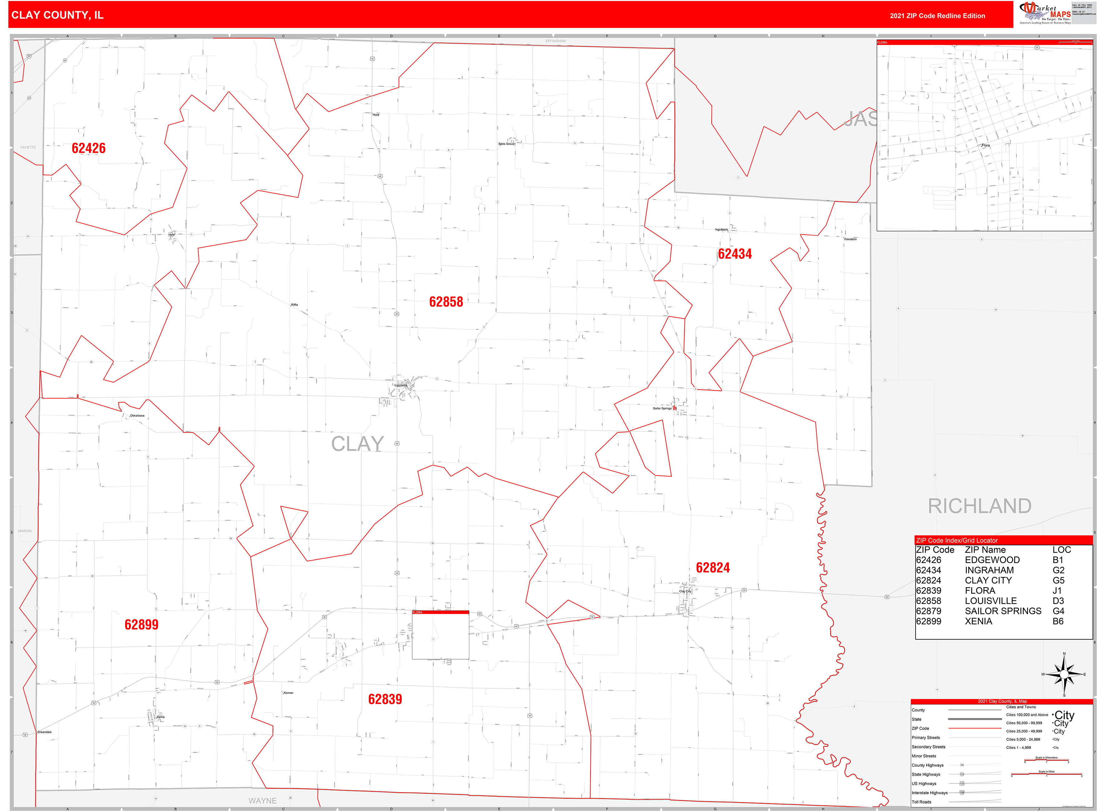 Clay County Zip Code Map - Printable Maps Online