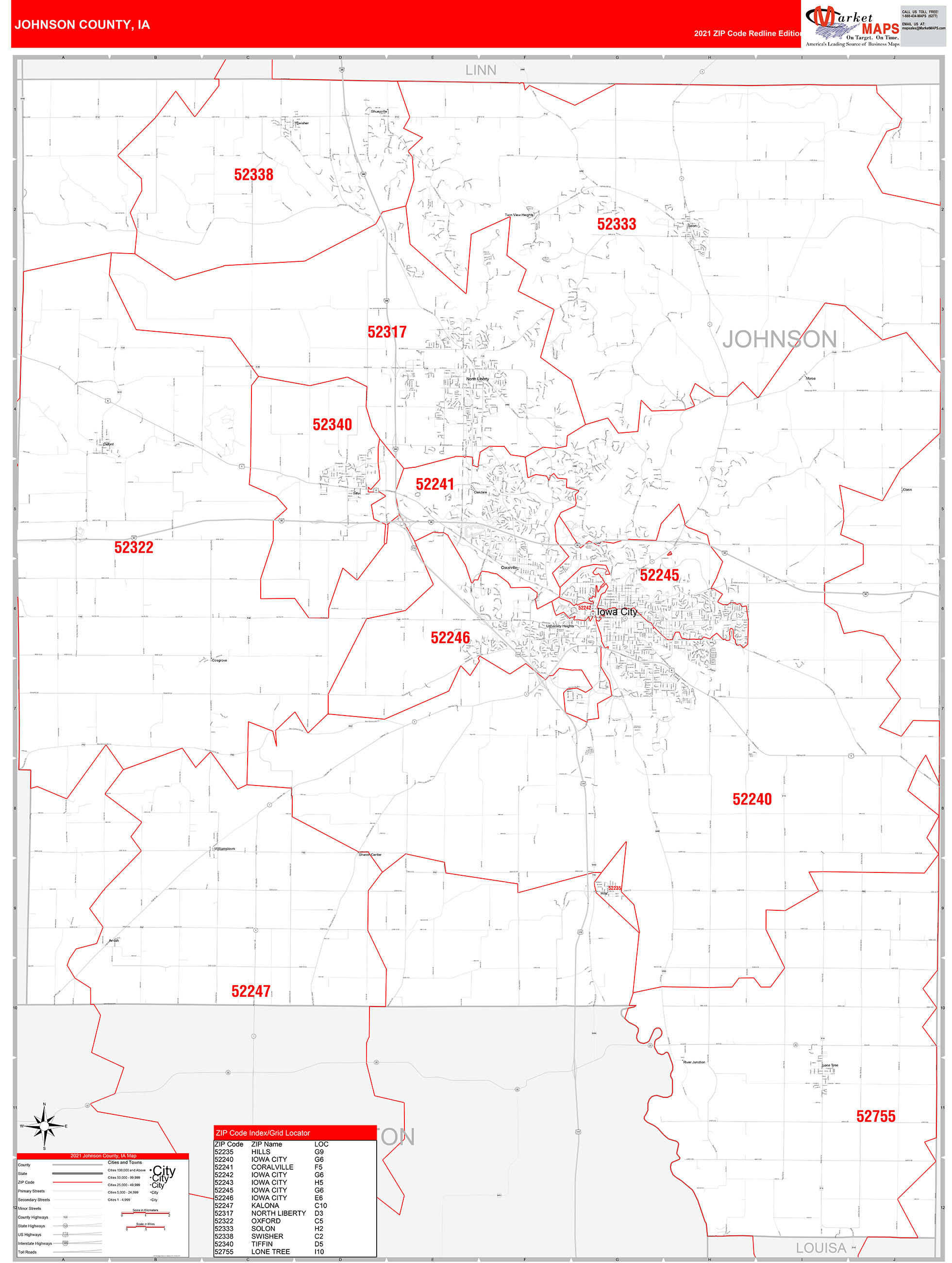 Johnson City Zip Code Map - Map