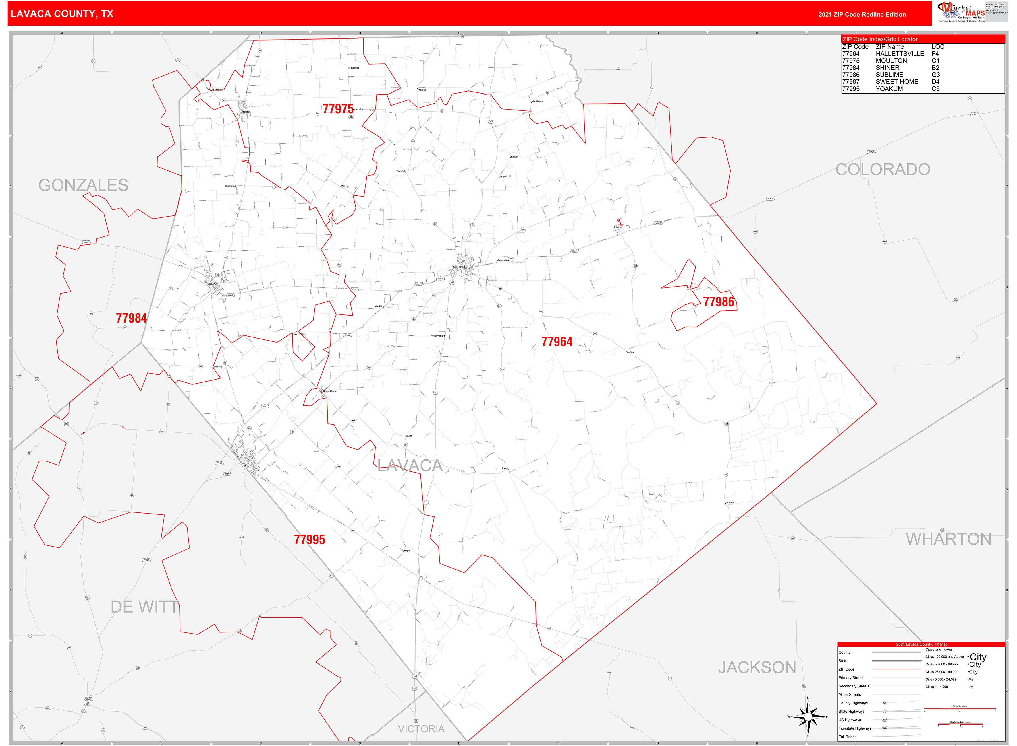 Lavaca County Map