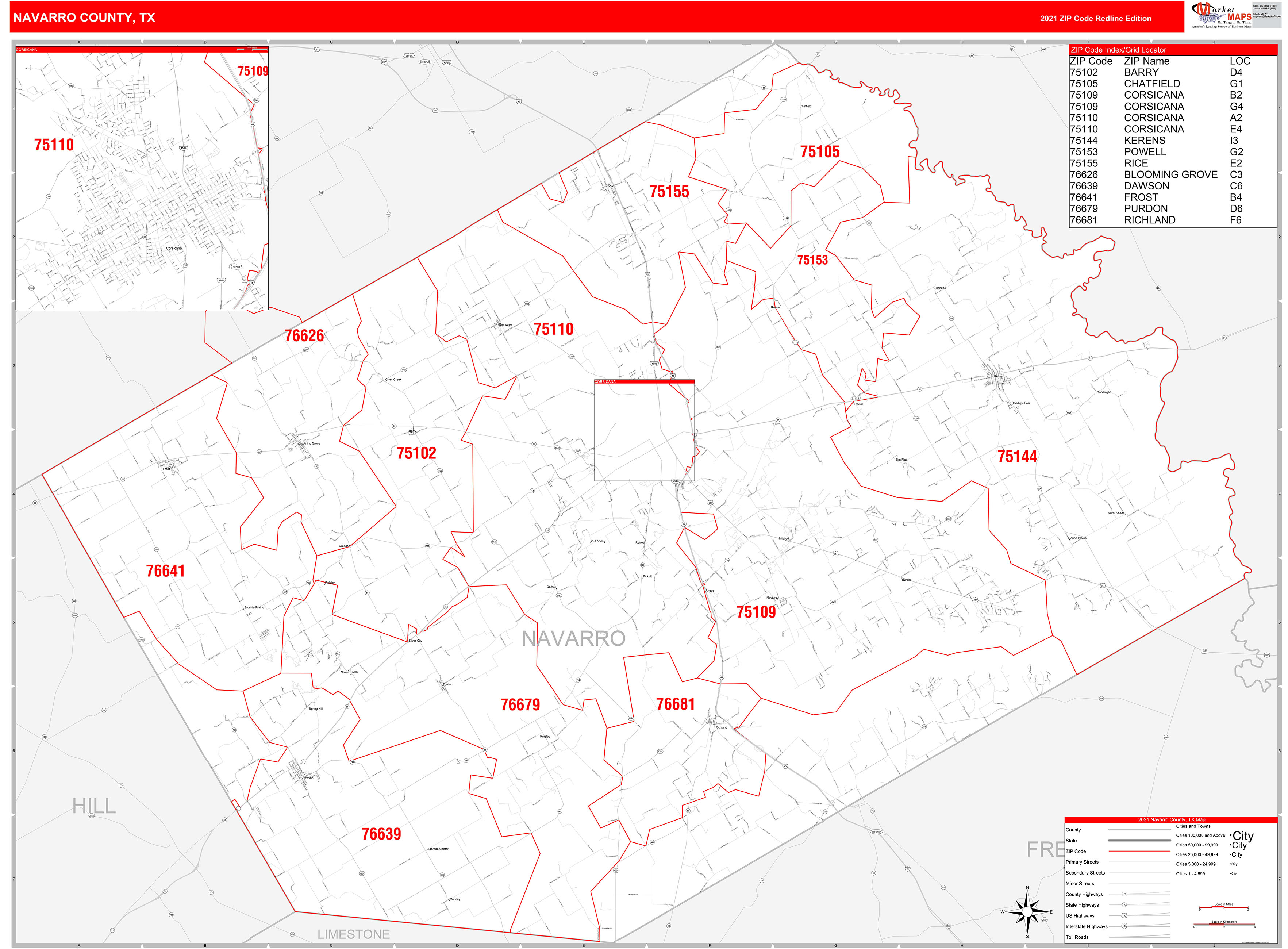 Navarro County Precinct Map