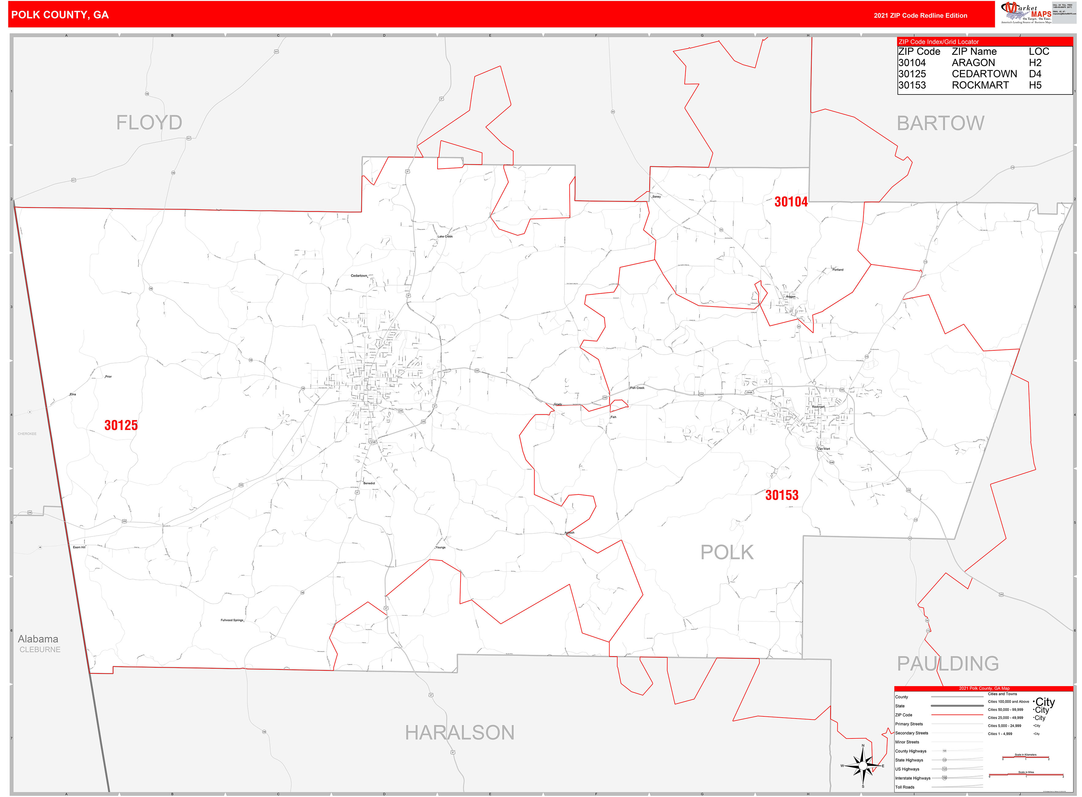 Polk County Zip Code Map