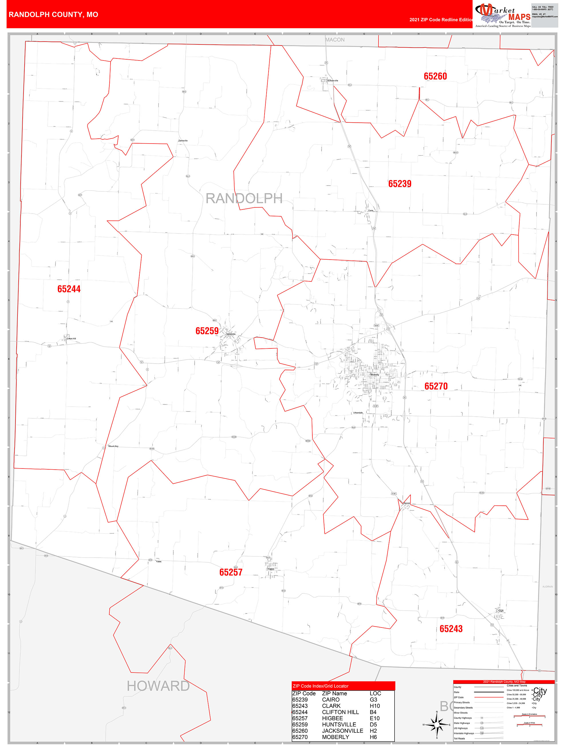 Randolph County Map