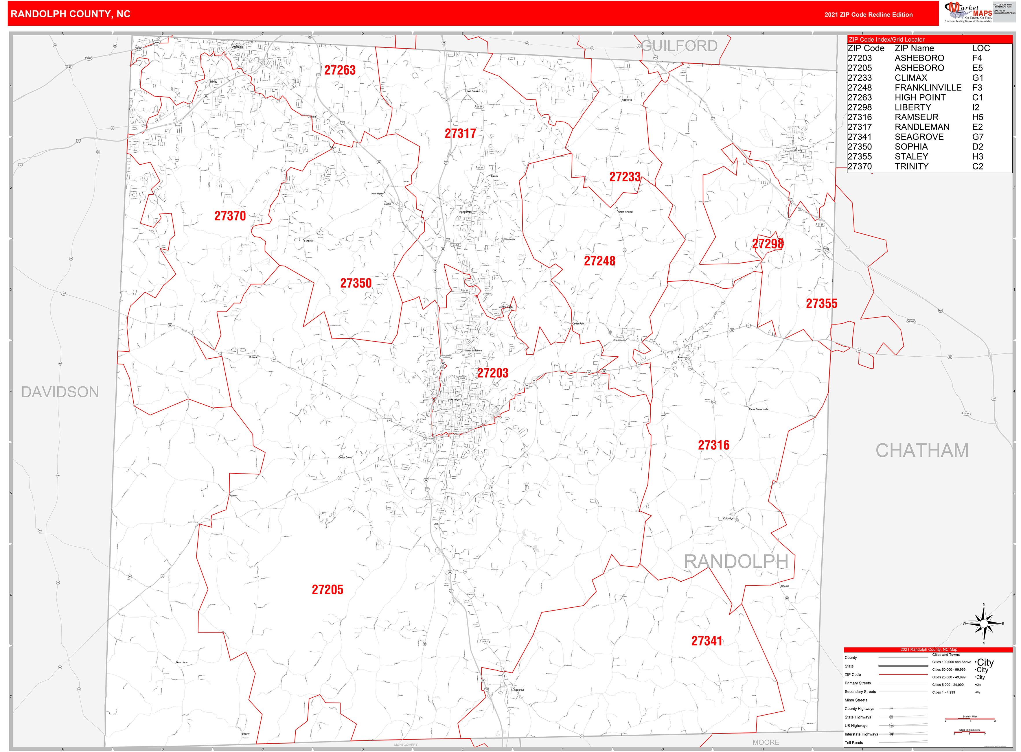 randolph-county-nc-zip-code-wall-map-red-line-style-by-marketmaps