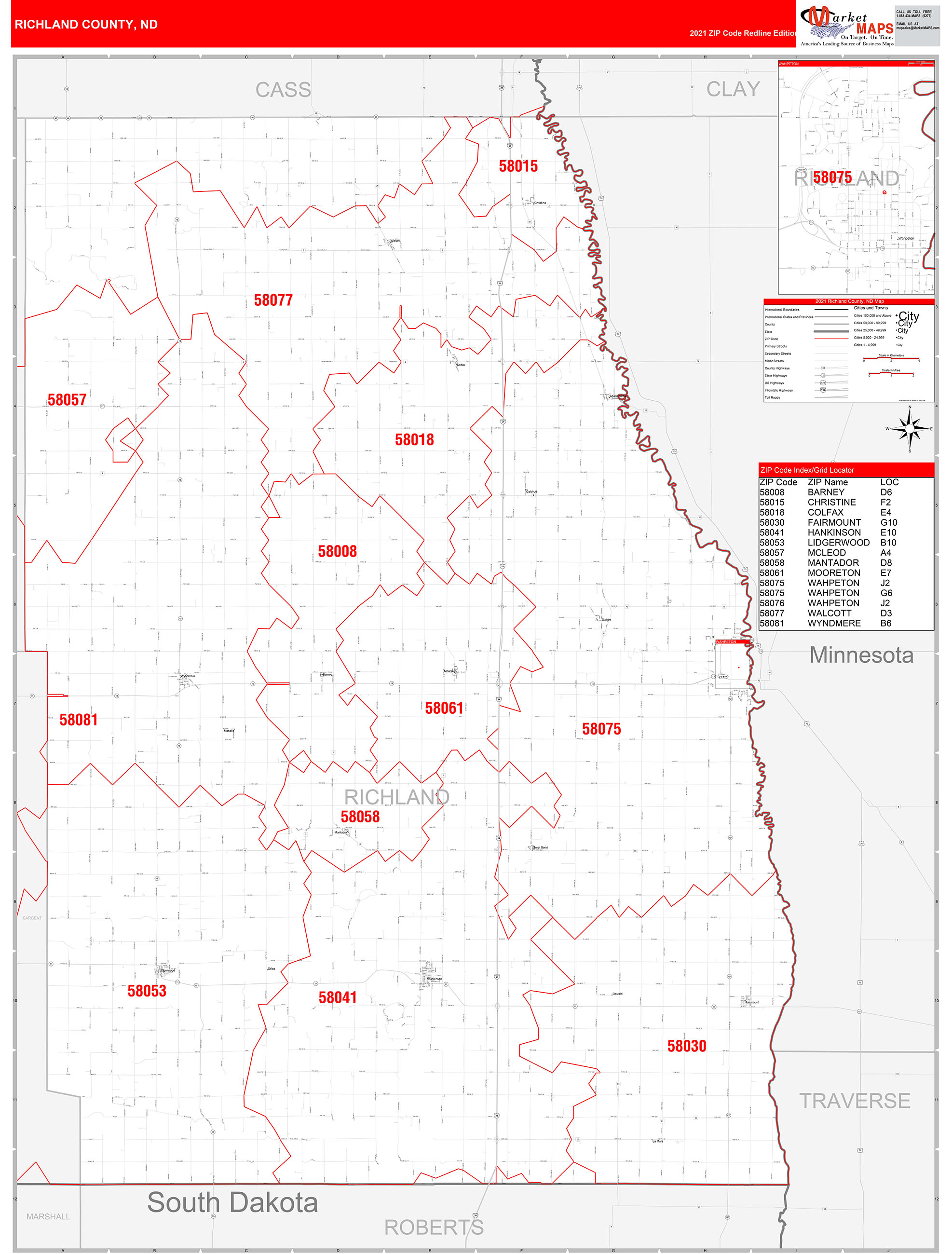 Richland County Zip Code Map