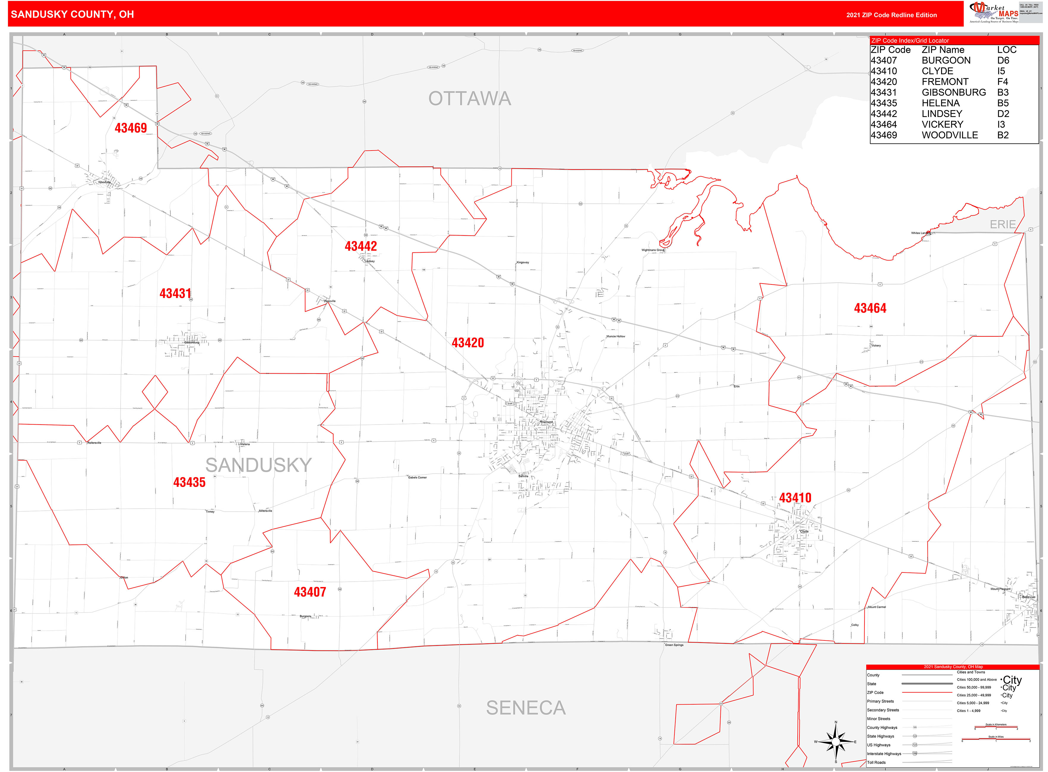 Sandusky Ohio Zip Code Map Map