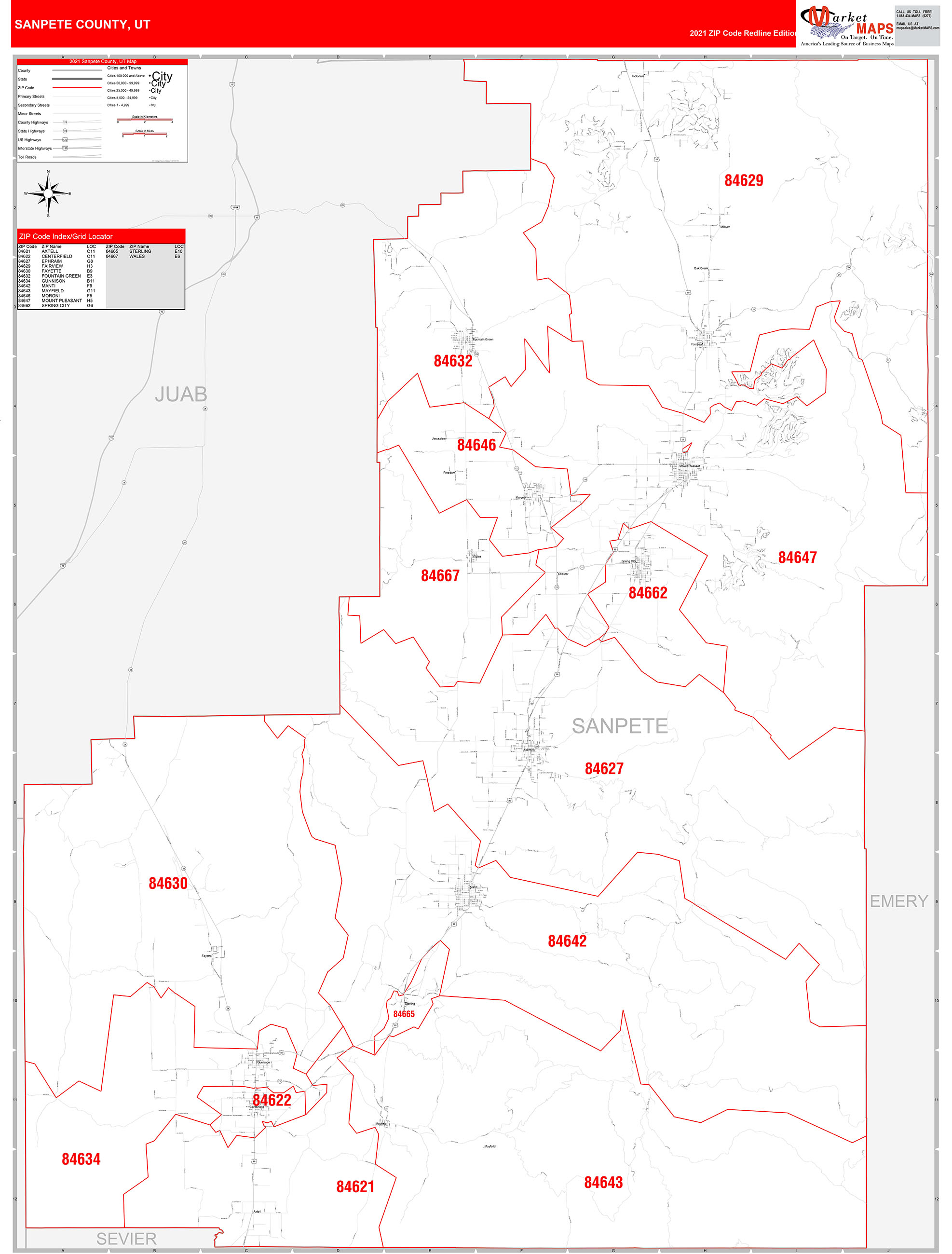 Utah County Zip Code Map