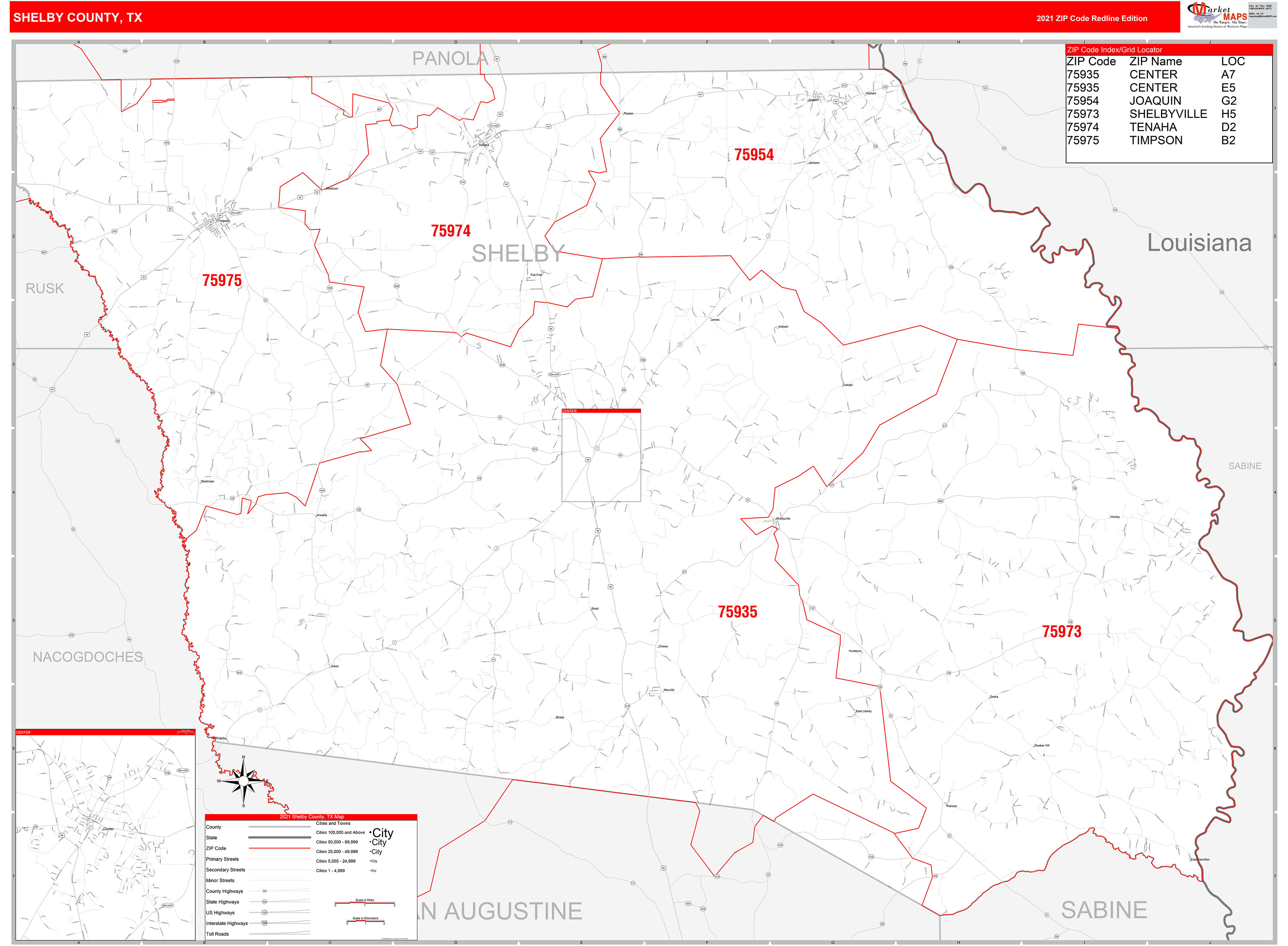 Shelby County Zip Code Map 9519