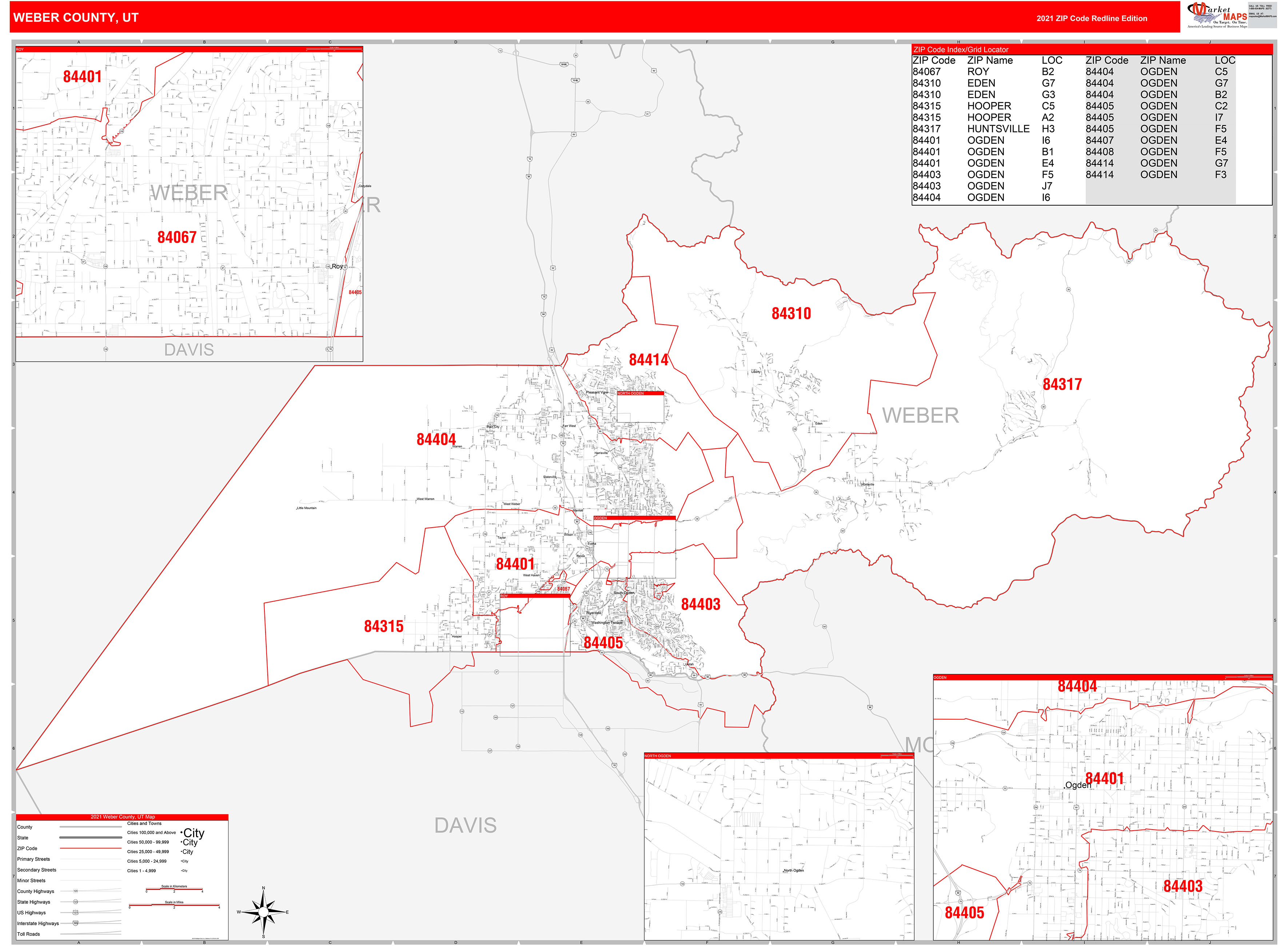 weber-county-ut-zip-code-wall-map-red-line-style-by-marketmaps