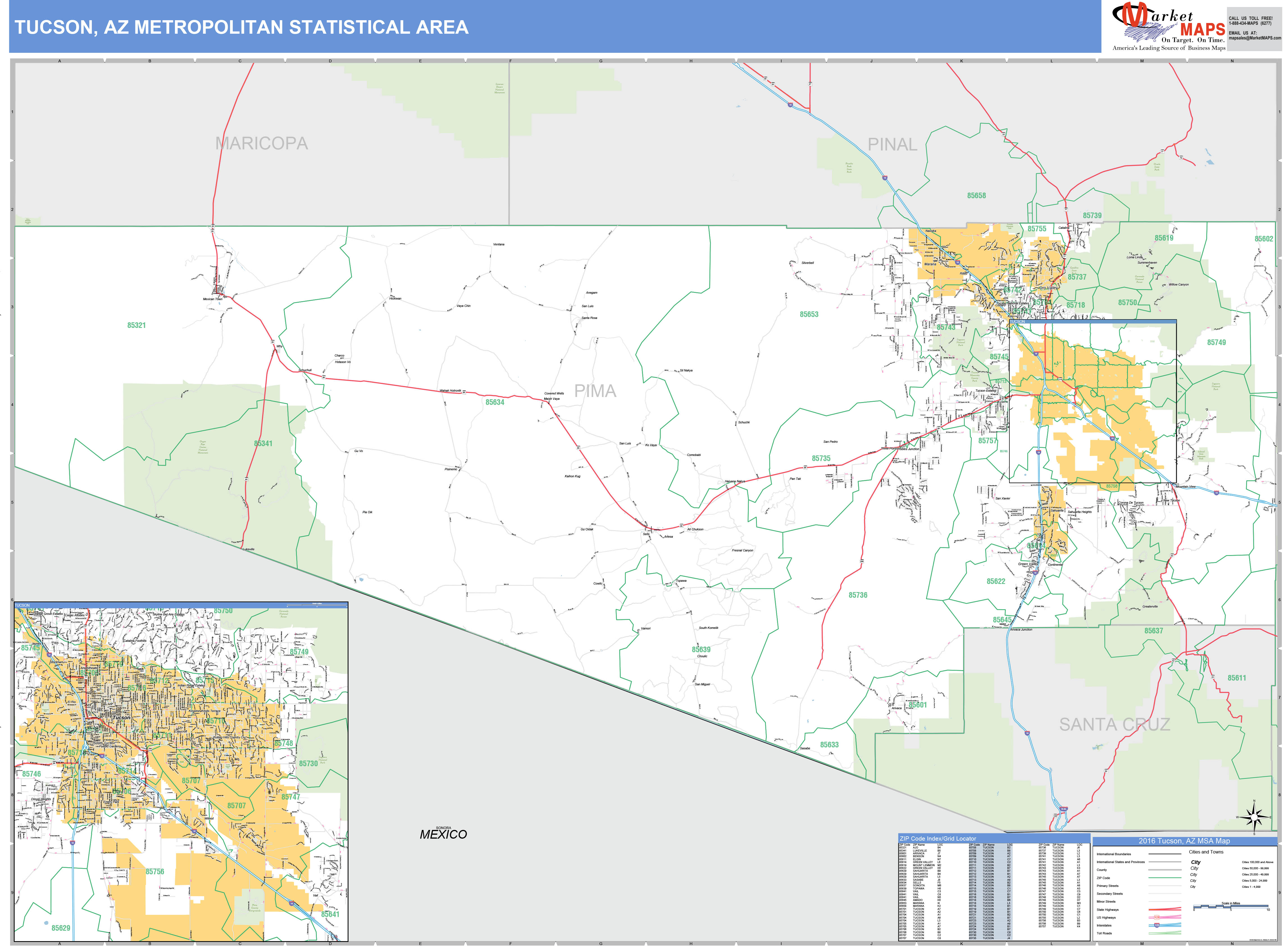 Tucson Metro Map